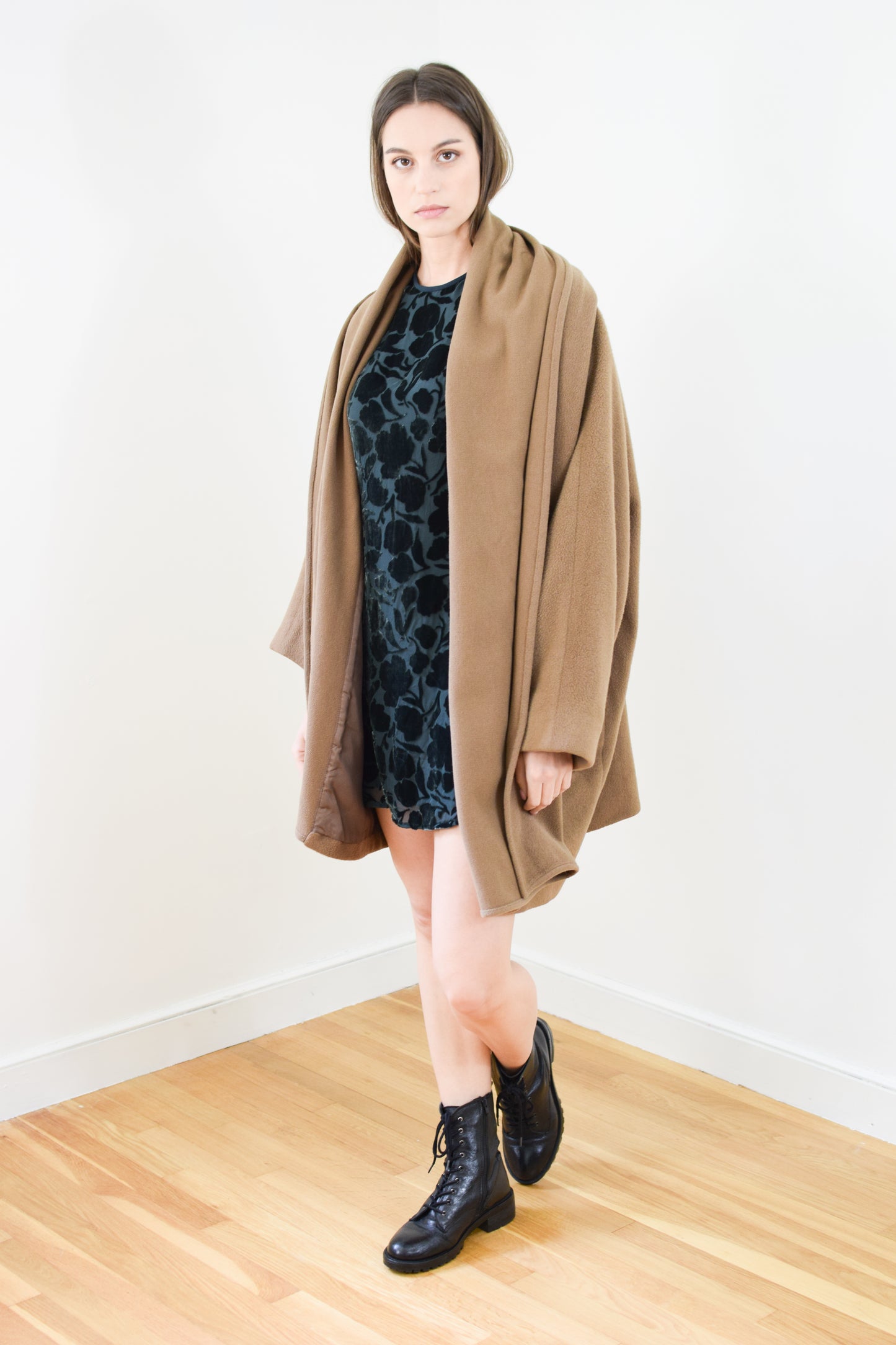 Vintage Isaac Mizrahi Wool Shawl Coat | OS