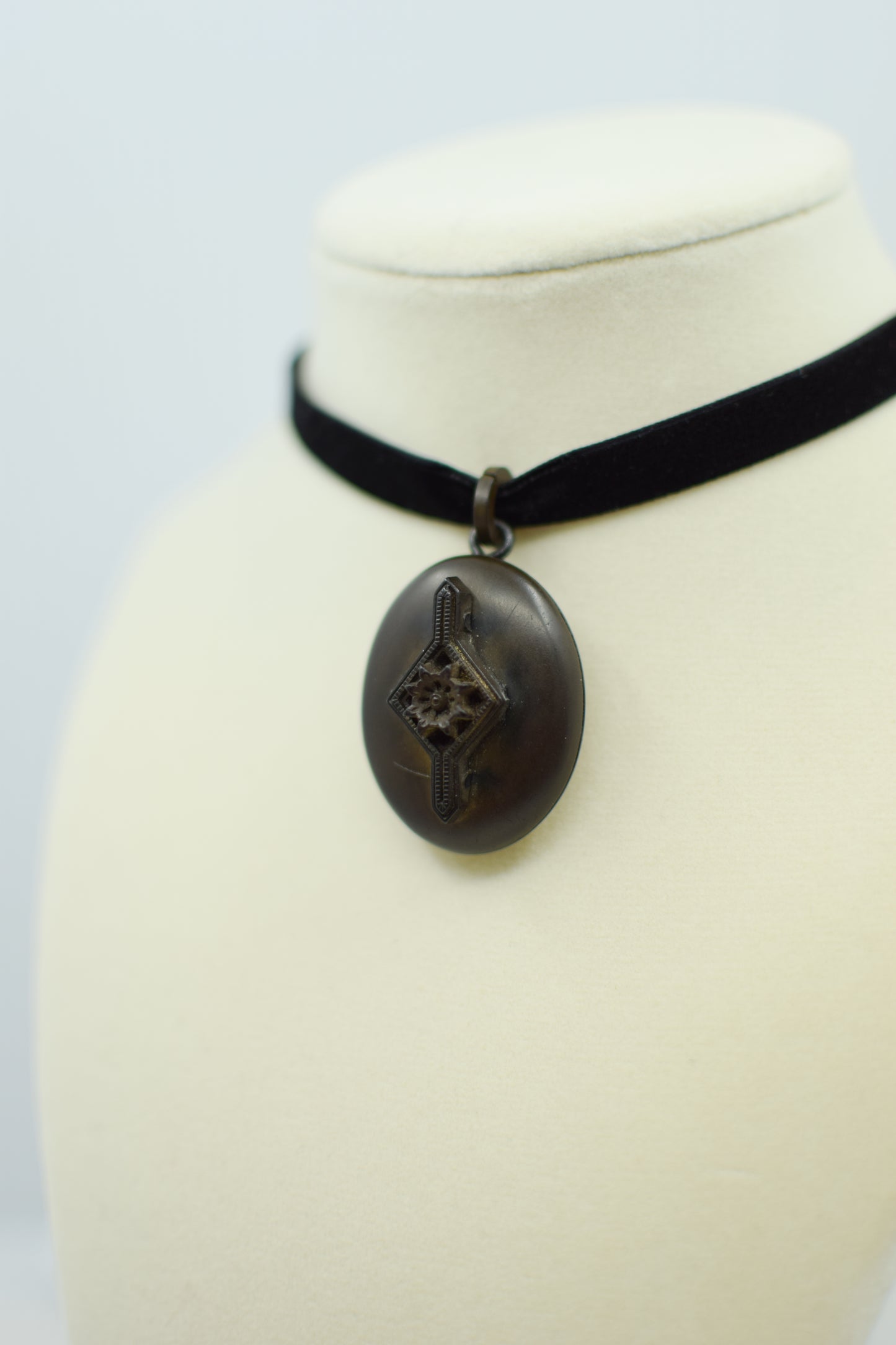 Antique Victorian Vulcanite Locket