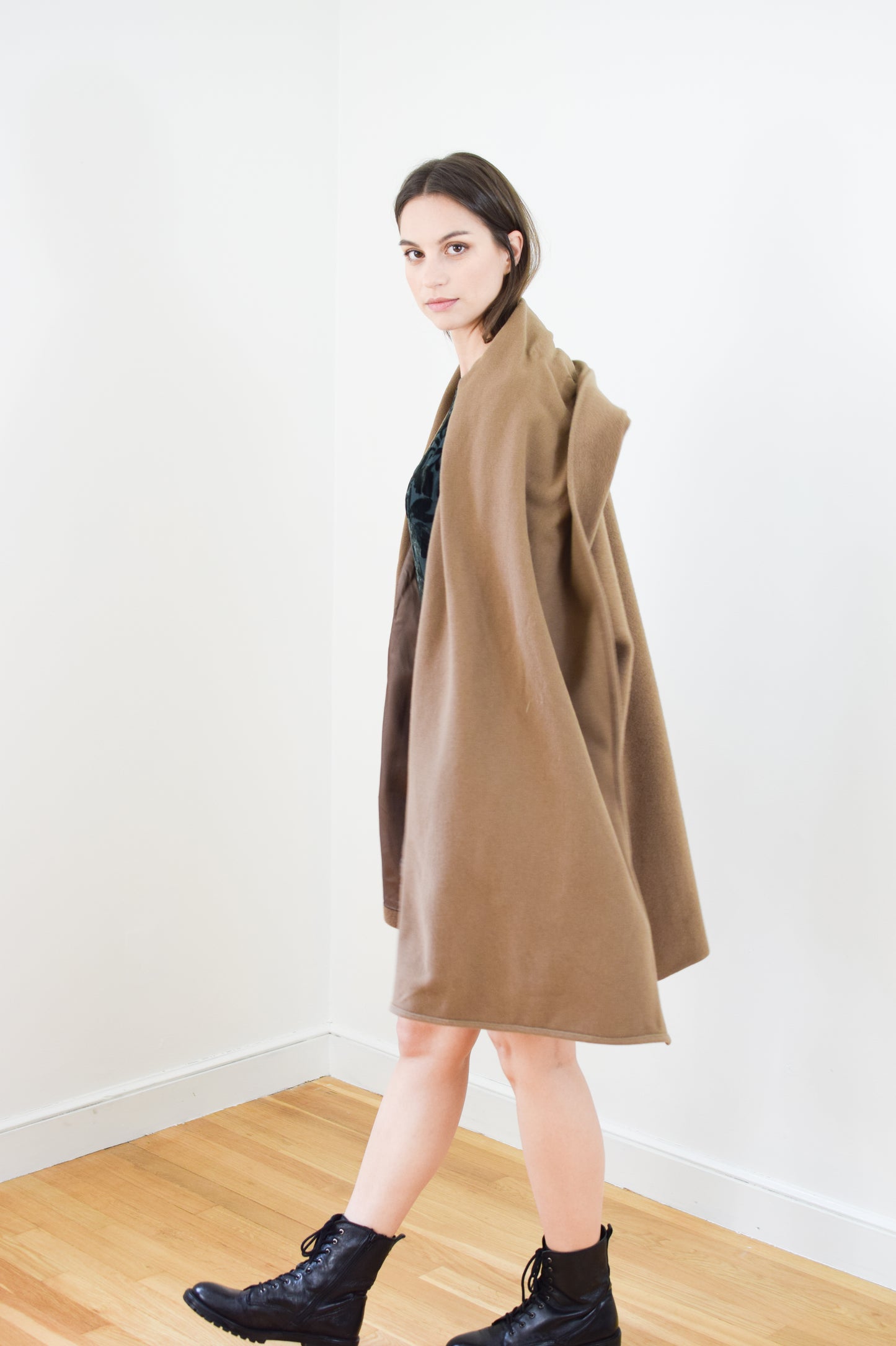 Vintage Isaac Mizrahi Wool Shawl Coat | OS