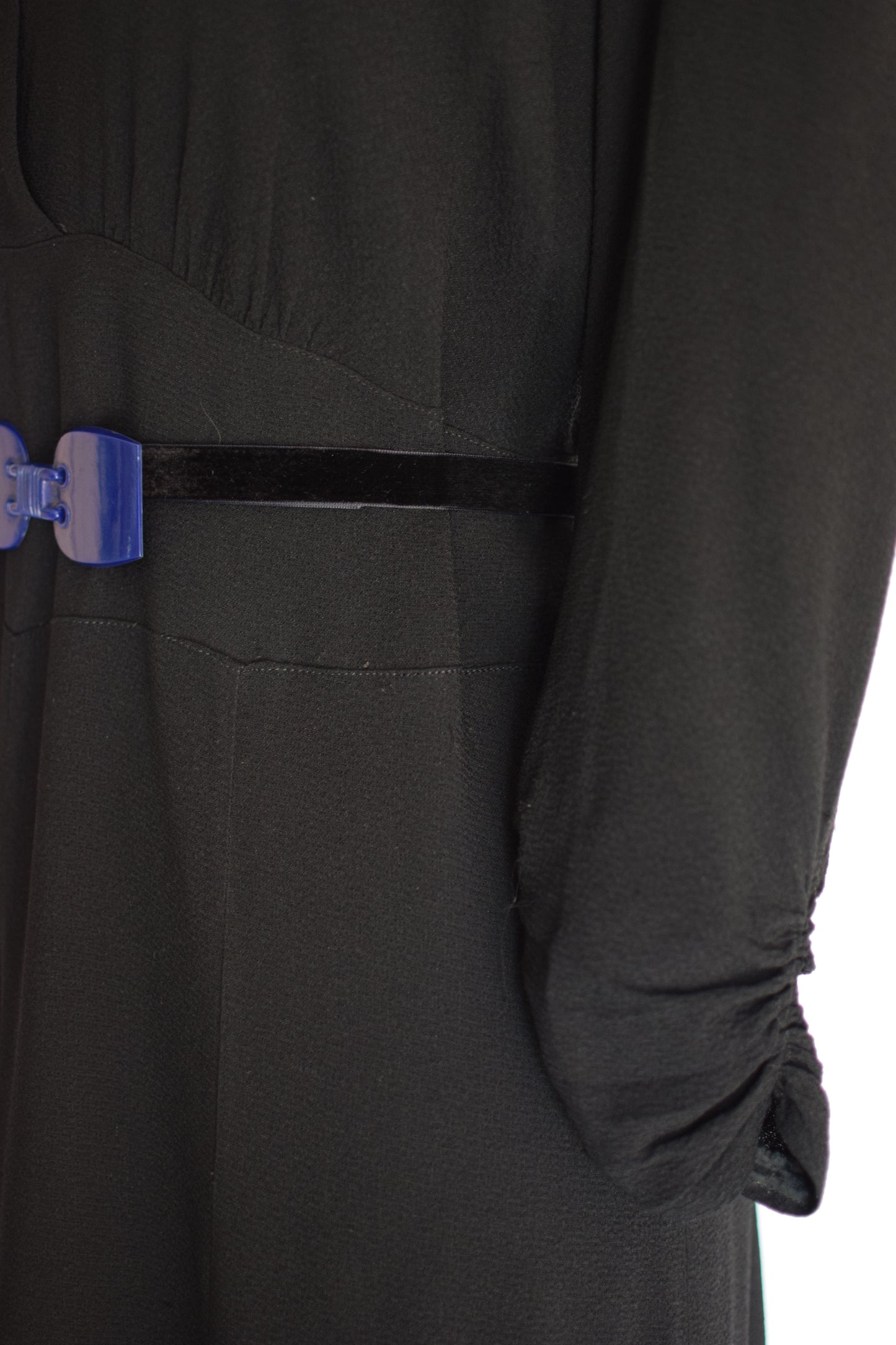 1940s Sequined Rayon Dress | M