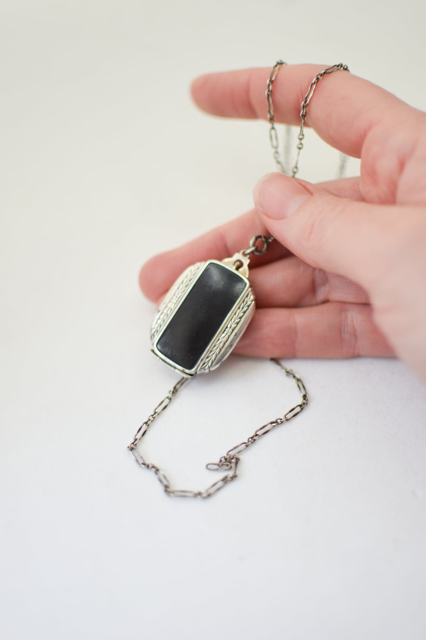 Vintage 1940s Sterling and Enamel Locket