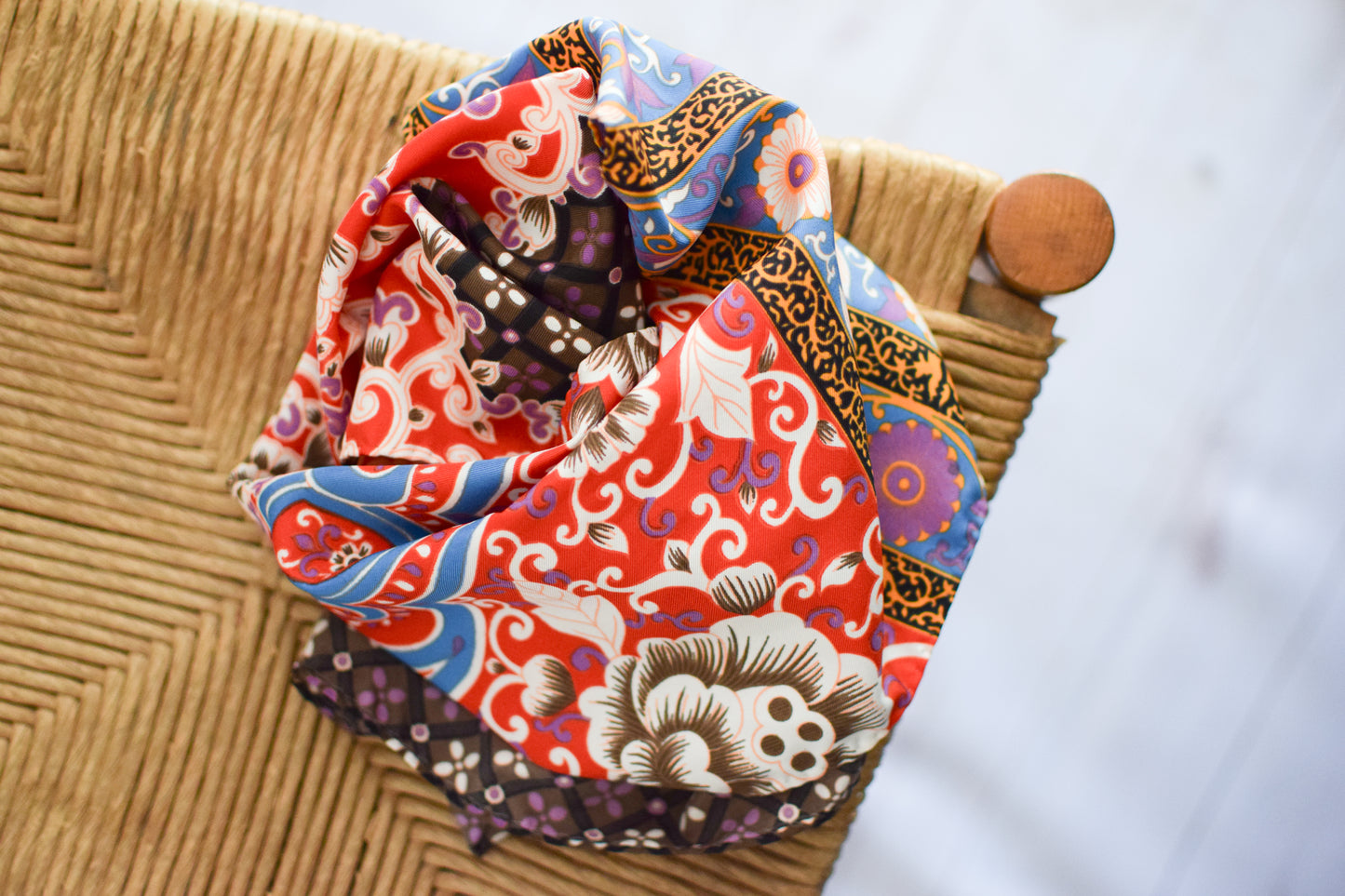 1960s Silk Mixed Print Dress | L