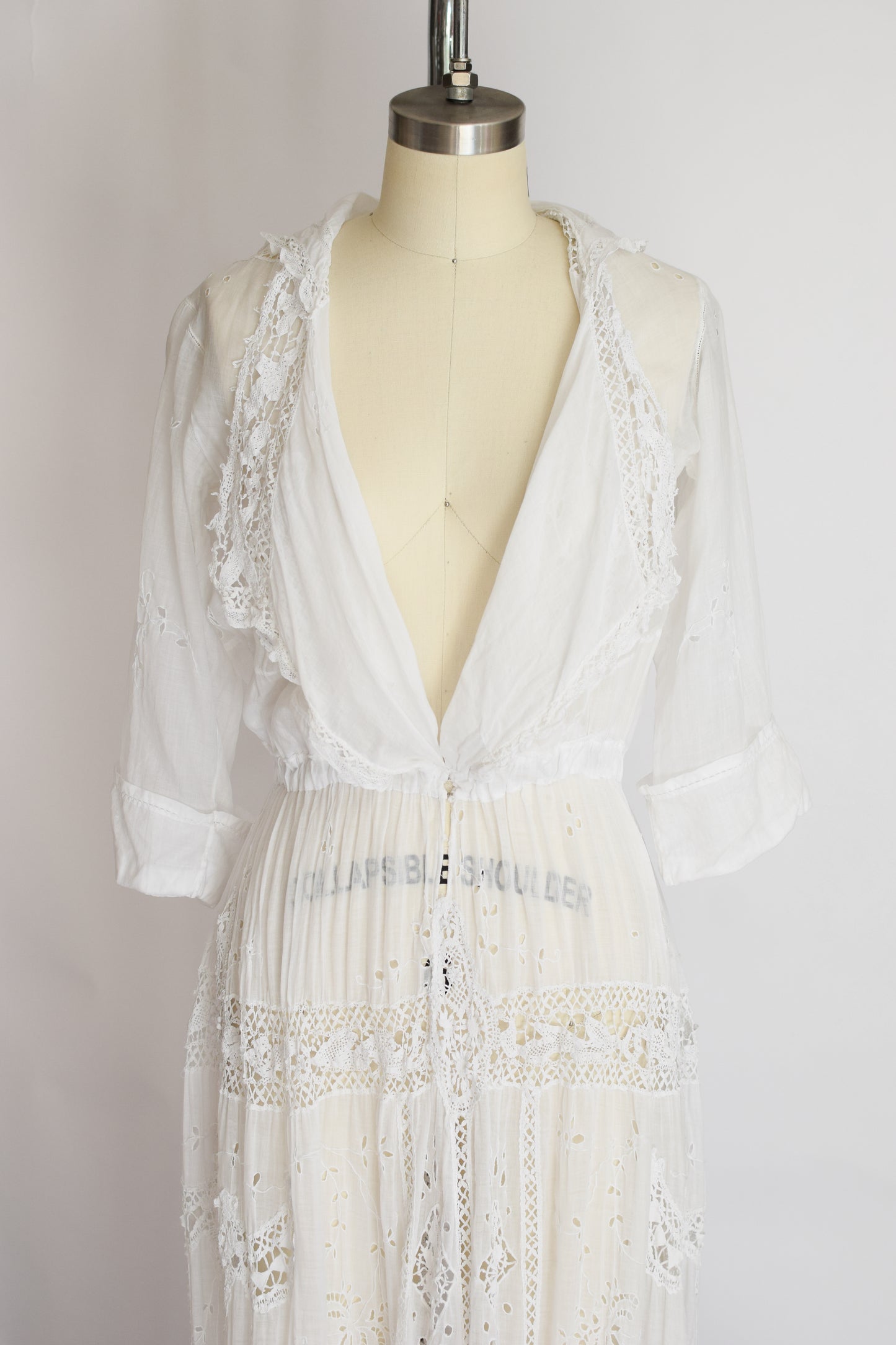 Antique Edwardian Lawn Dress | S/M