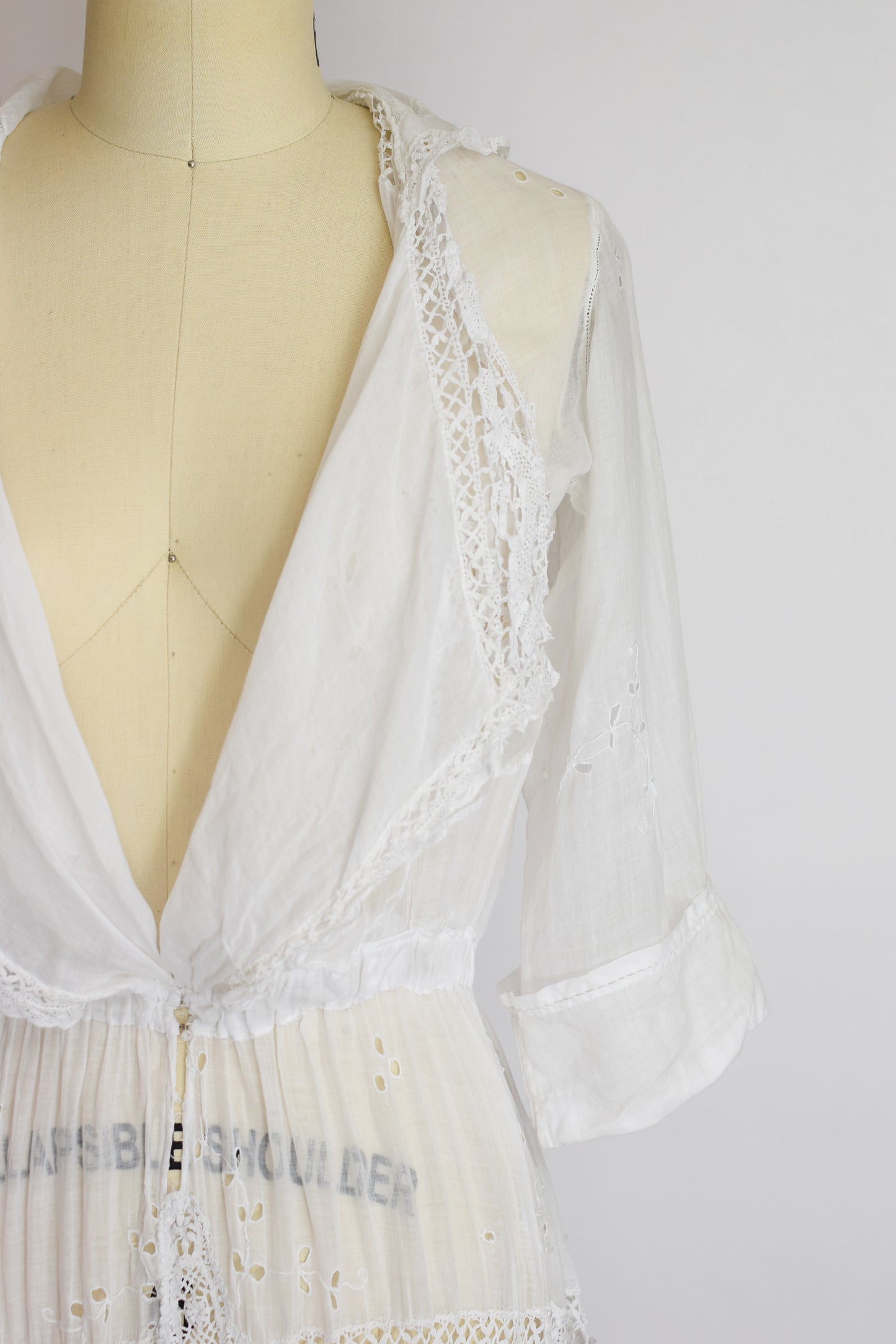 Antique Edwardian Lawn Dress | S/M