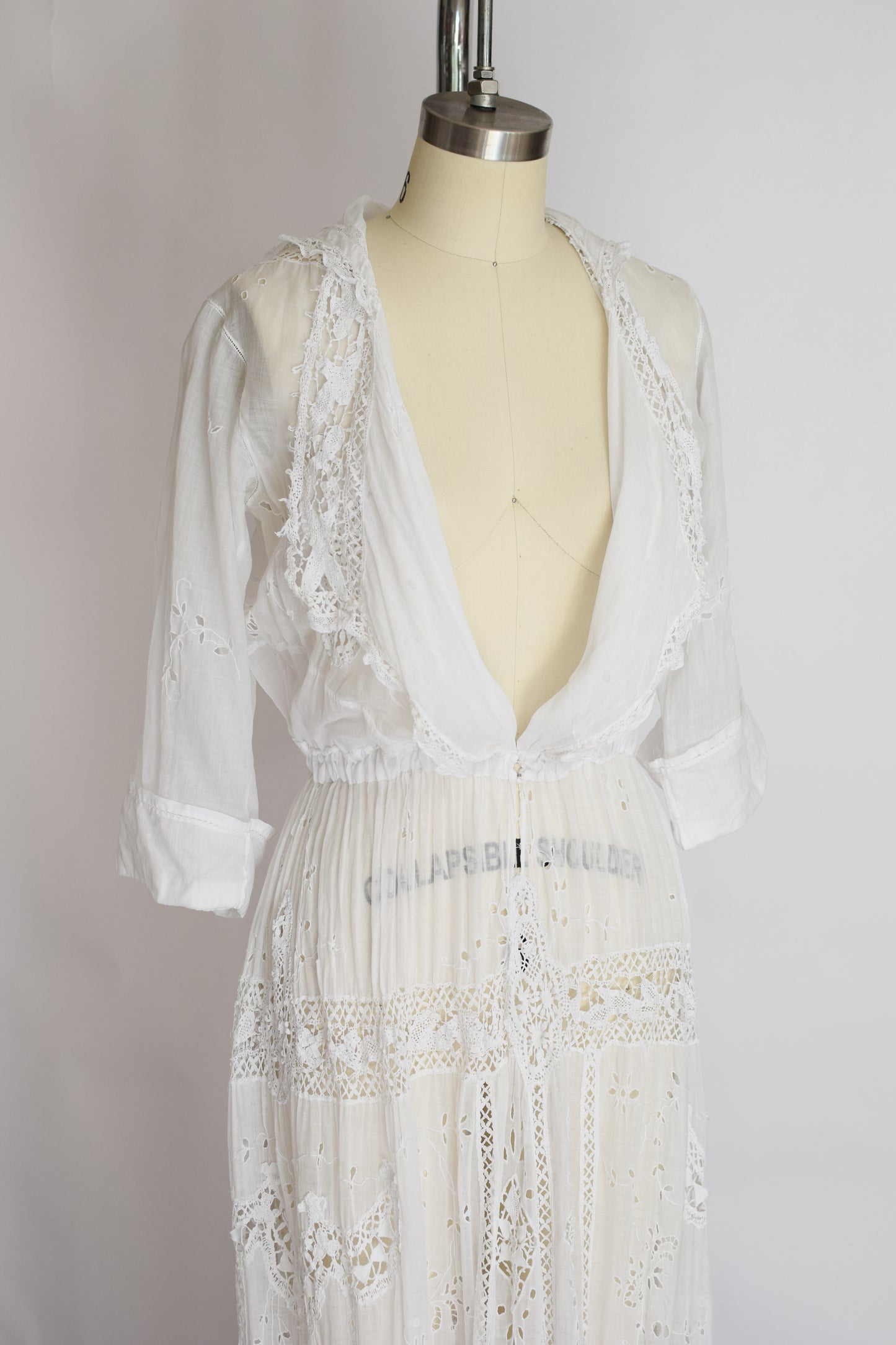 Antique Edwardian Lawn Dress | S/M