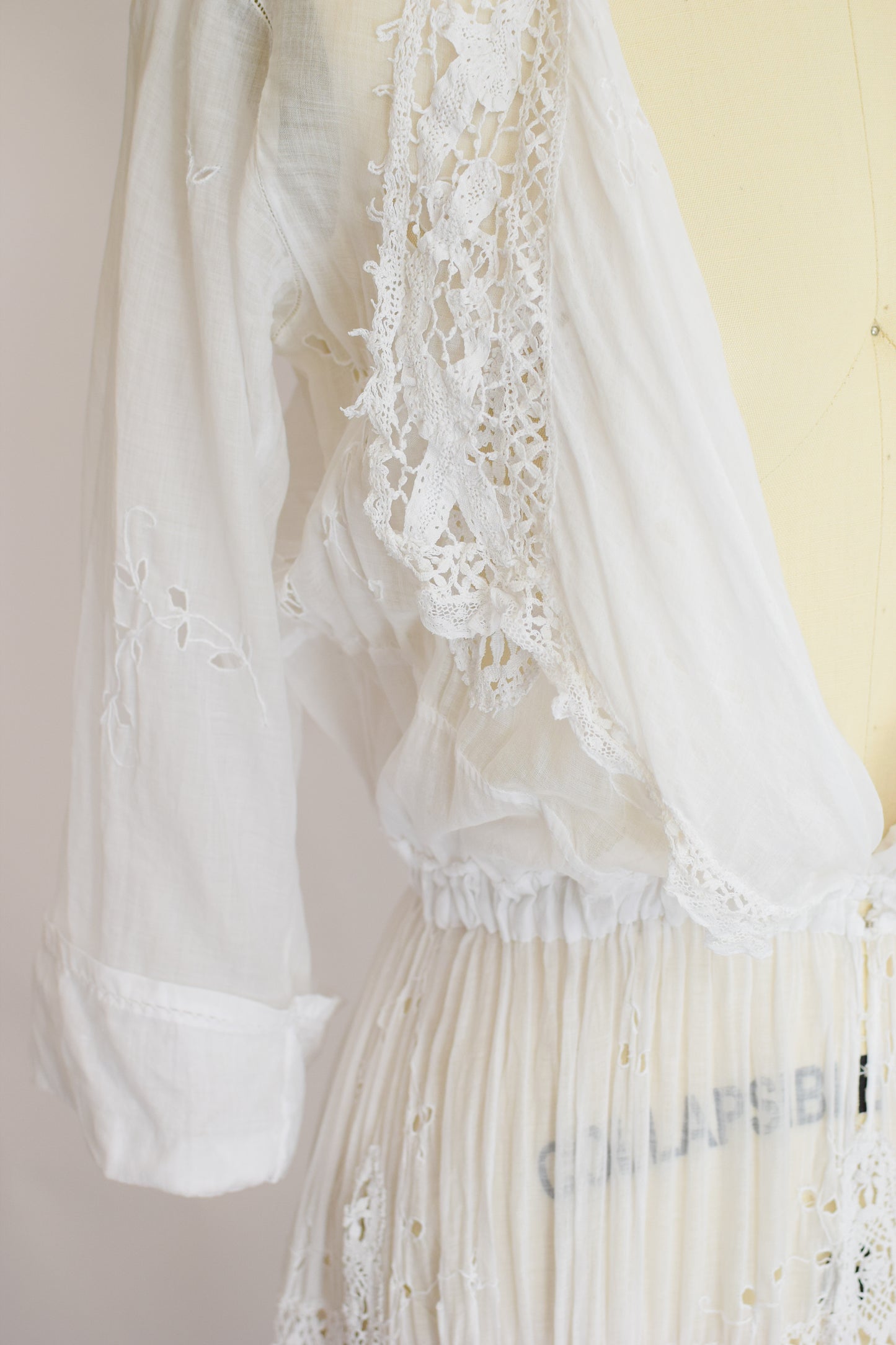 Antique Edwardian Lawn Dress | S/M