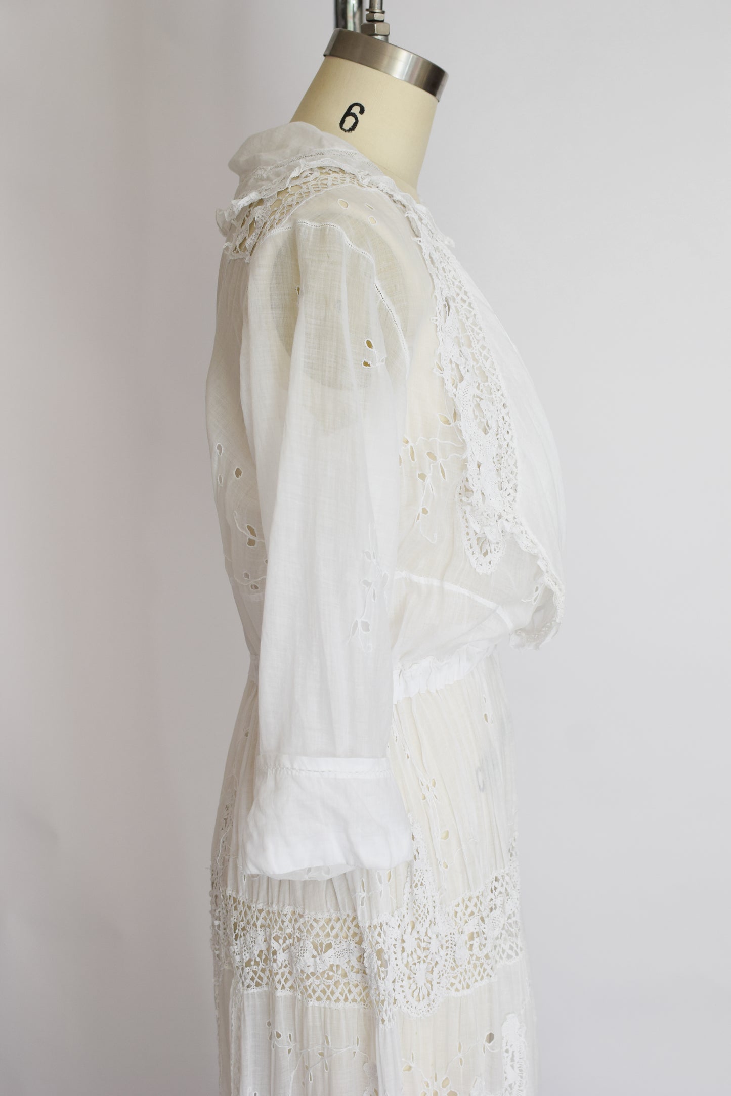 Antique Edwardian Lawn Dress | S/M