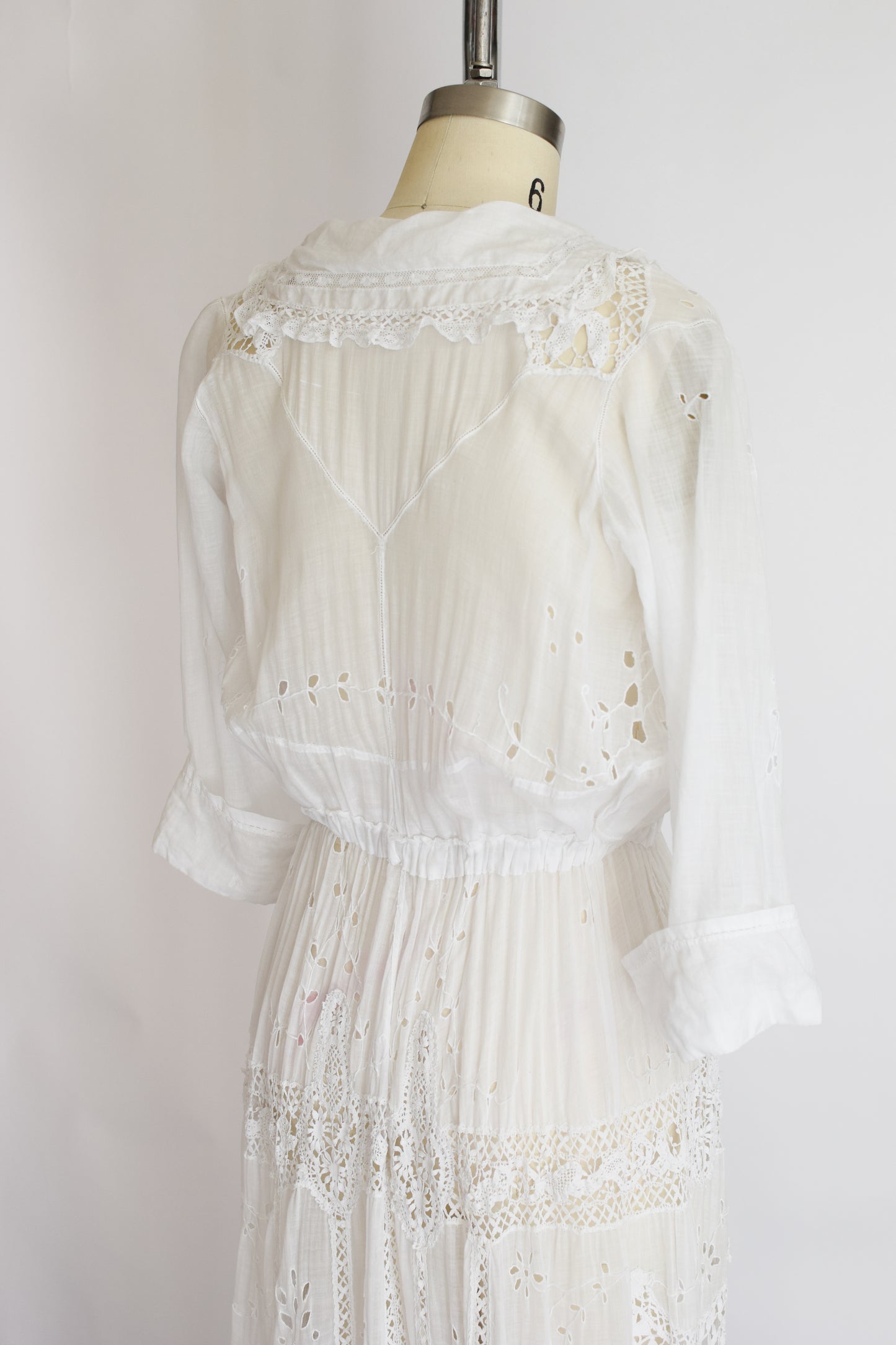 Antique Edwardian Lawn Dress | S/M