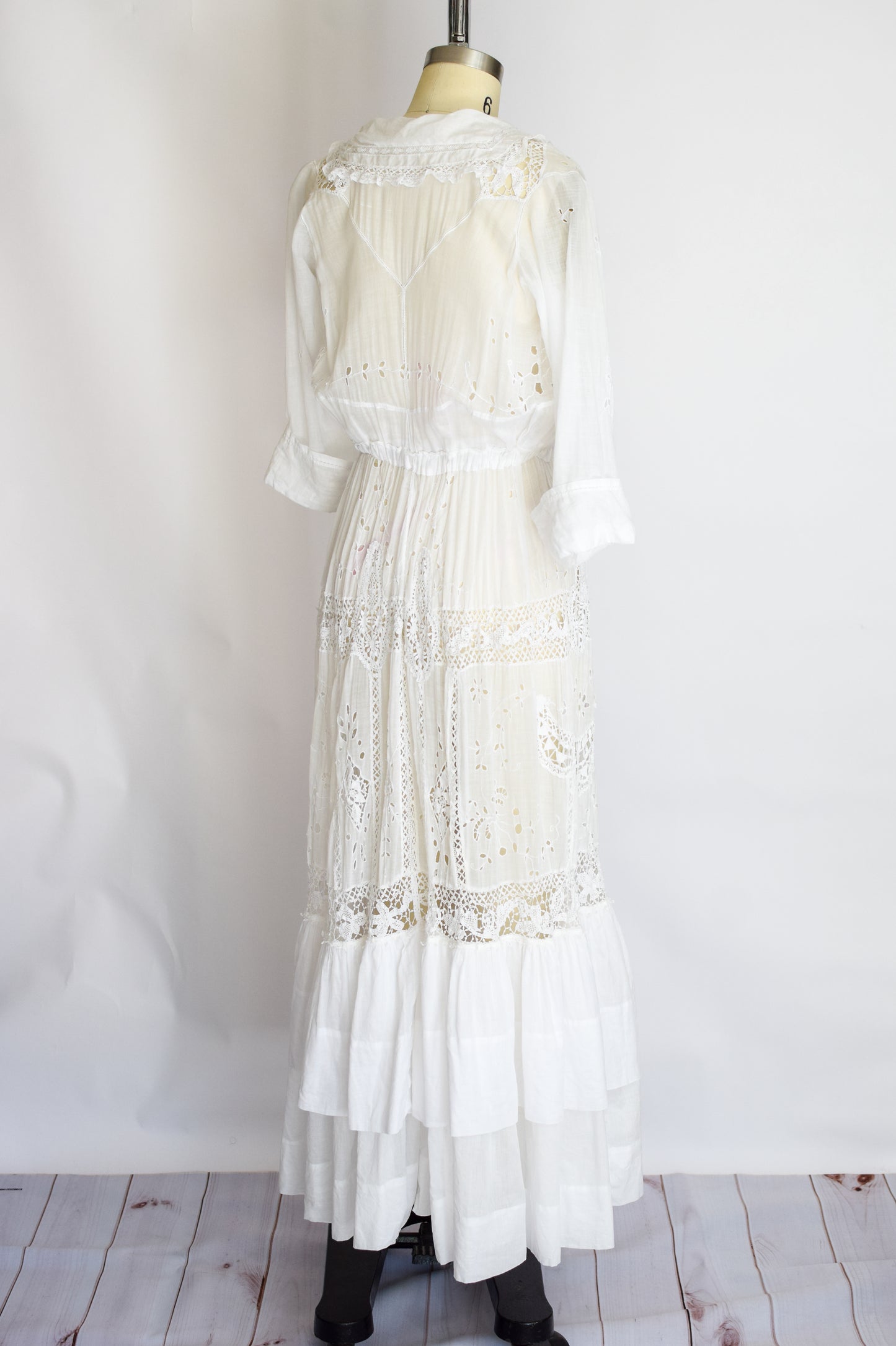 Antique Edwardian Lawn Dress | S/M