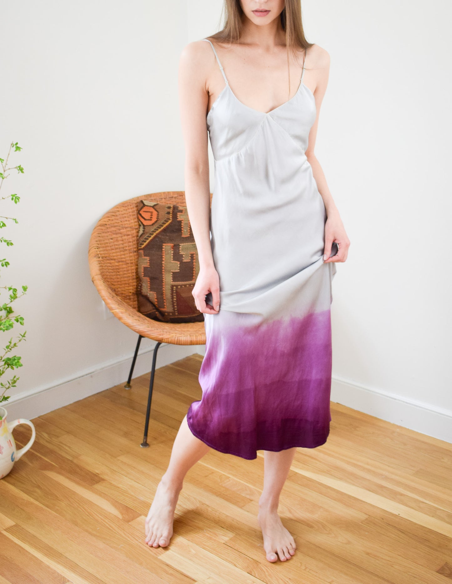 Vintage 1930s Overdyed Silk Slip Dress | XXS/XS