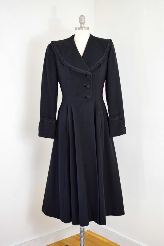 1940s Wool Princess Coat | XS-S