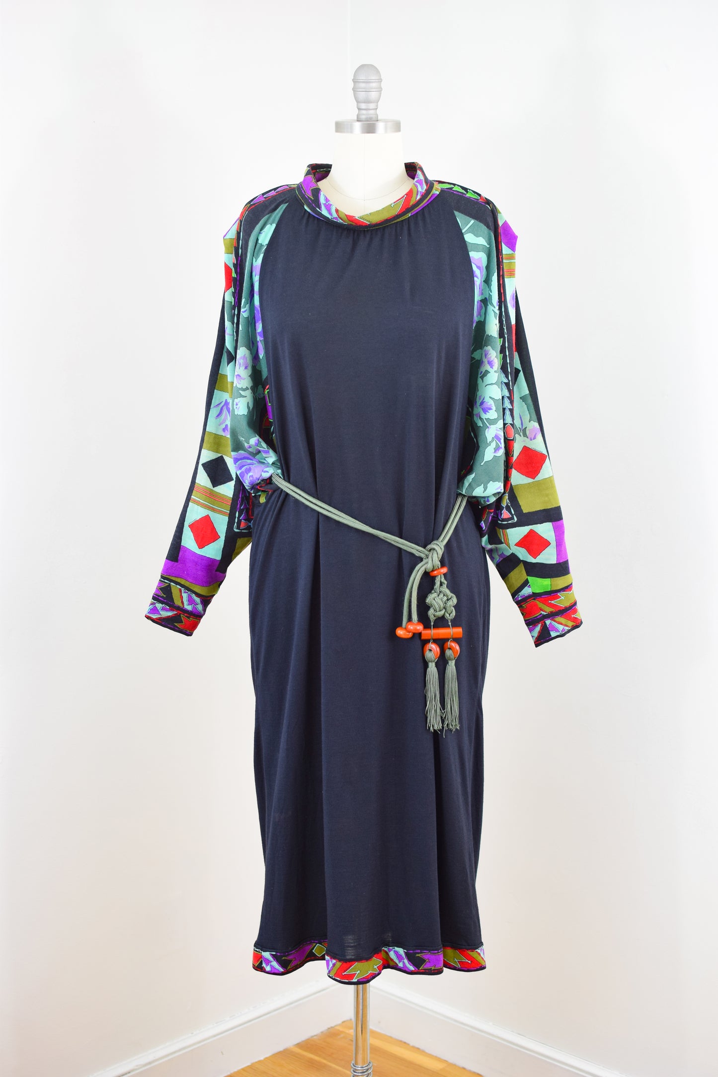 Early 1980s Leonard Paris Knit Dress | L