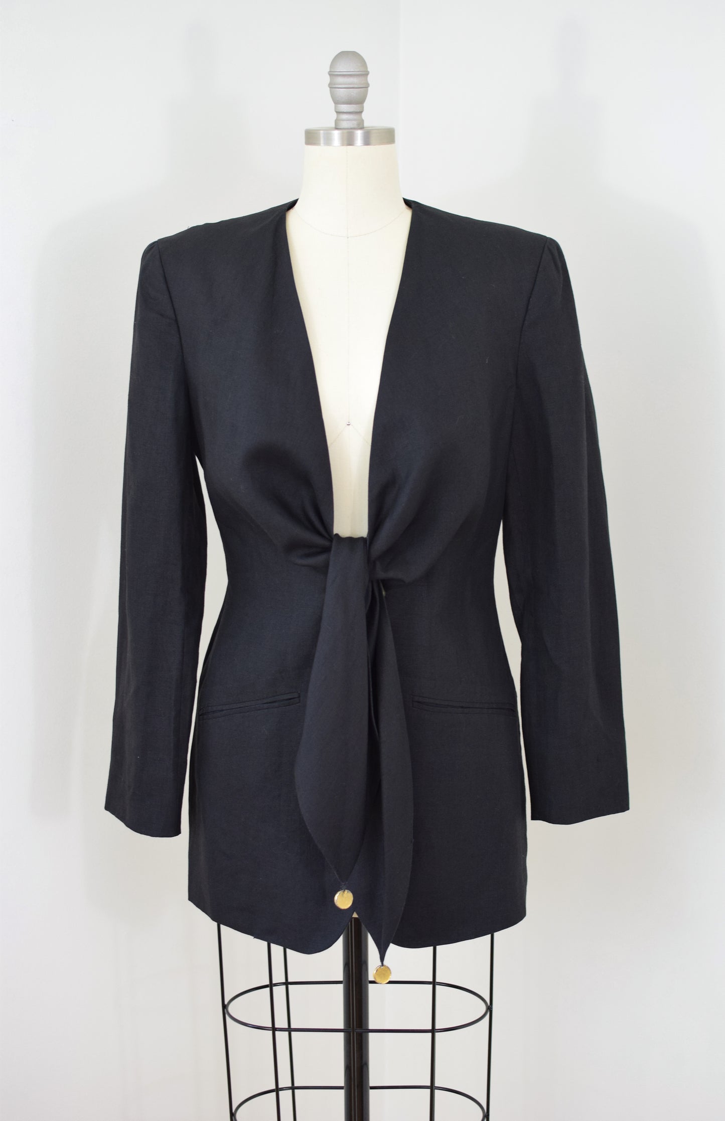 Vintage Donna Karan Linen Blazer | S/M