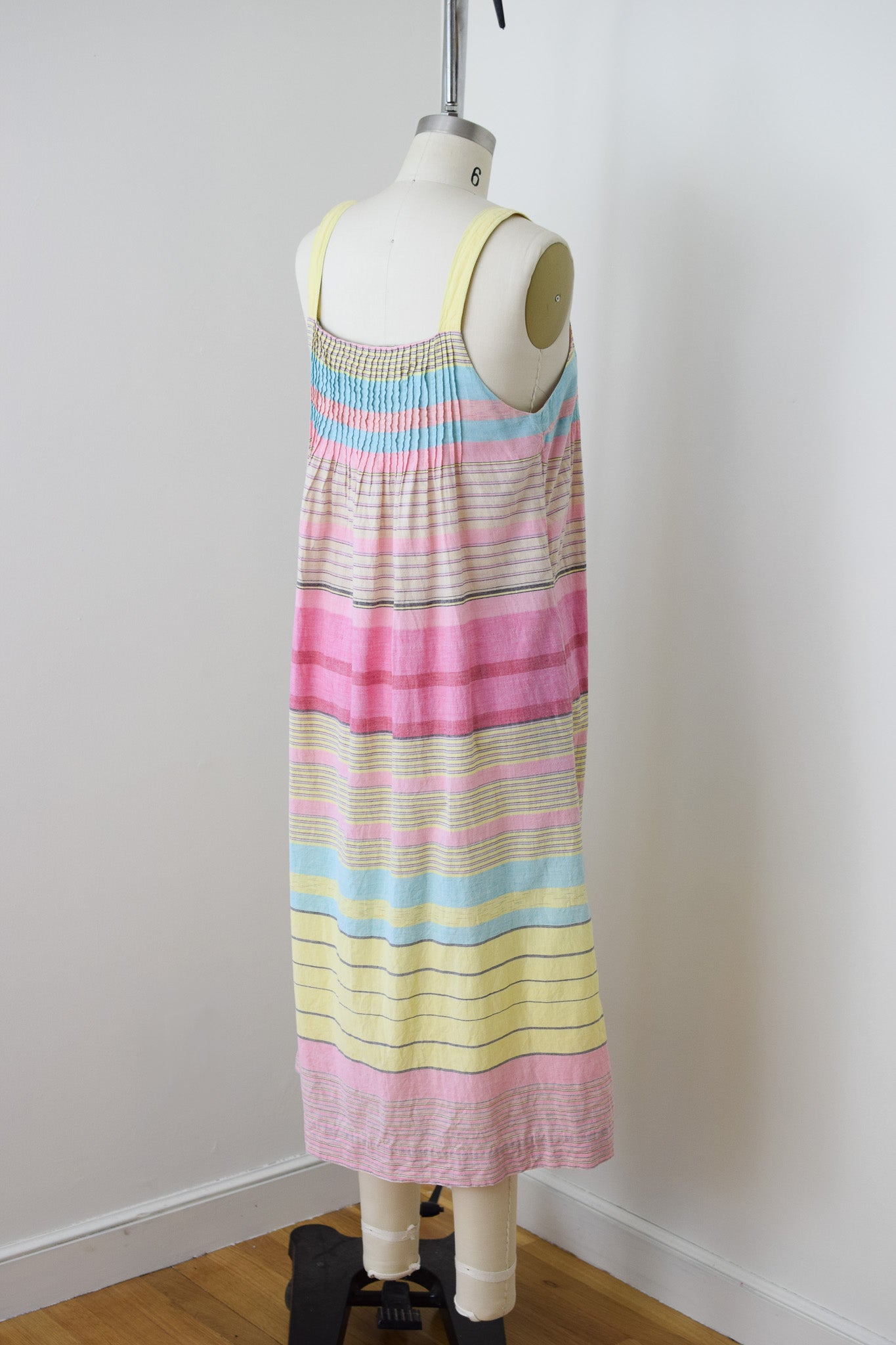 1980s Striped Indian Cotton Dress | S