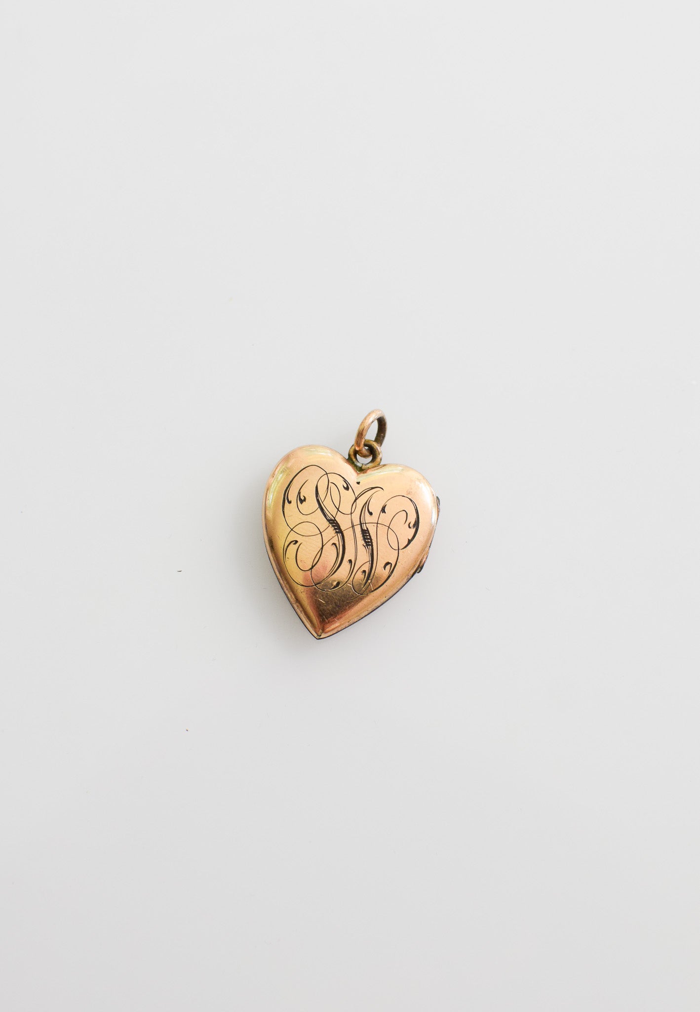 Antique Gold-Filled Heart Locket | Initials SN