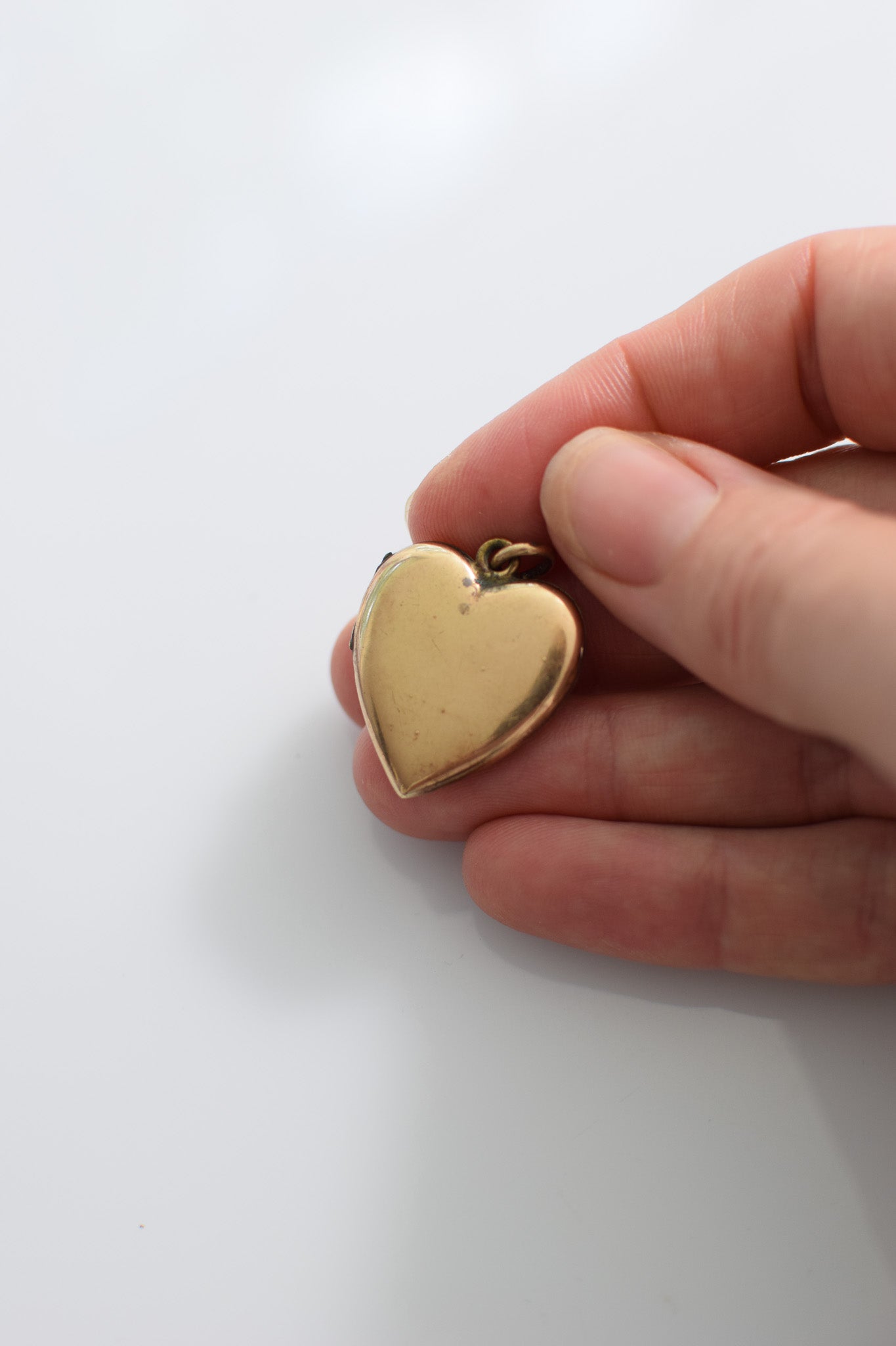 Antique Gold-Filled Heart Locket | Initials SN