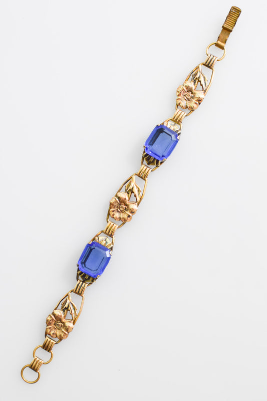 Antique Art Nouveau Era Czech Glass Bracelet