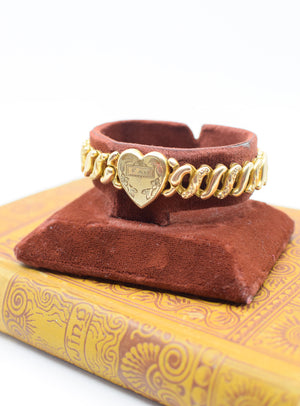 Vintage 1940s Sweetheart Bracelet "FAN"
