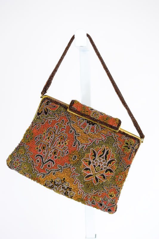 1950s Beaded Tapestry Purse by Frances Hirsch