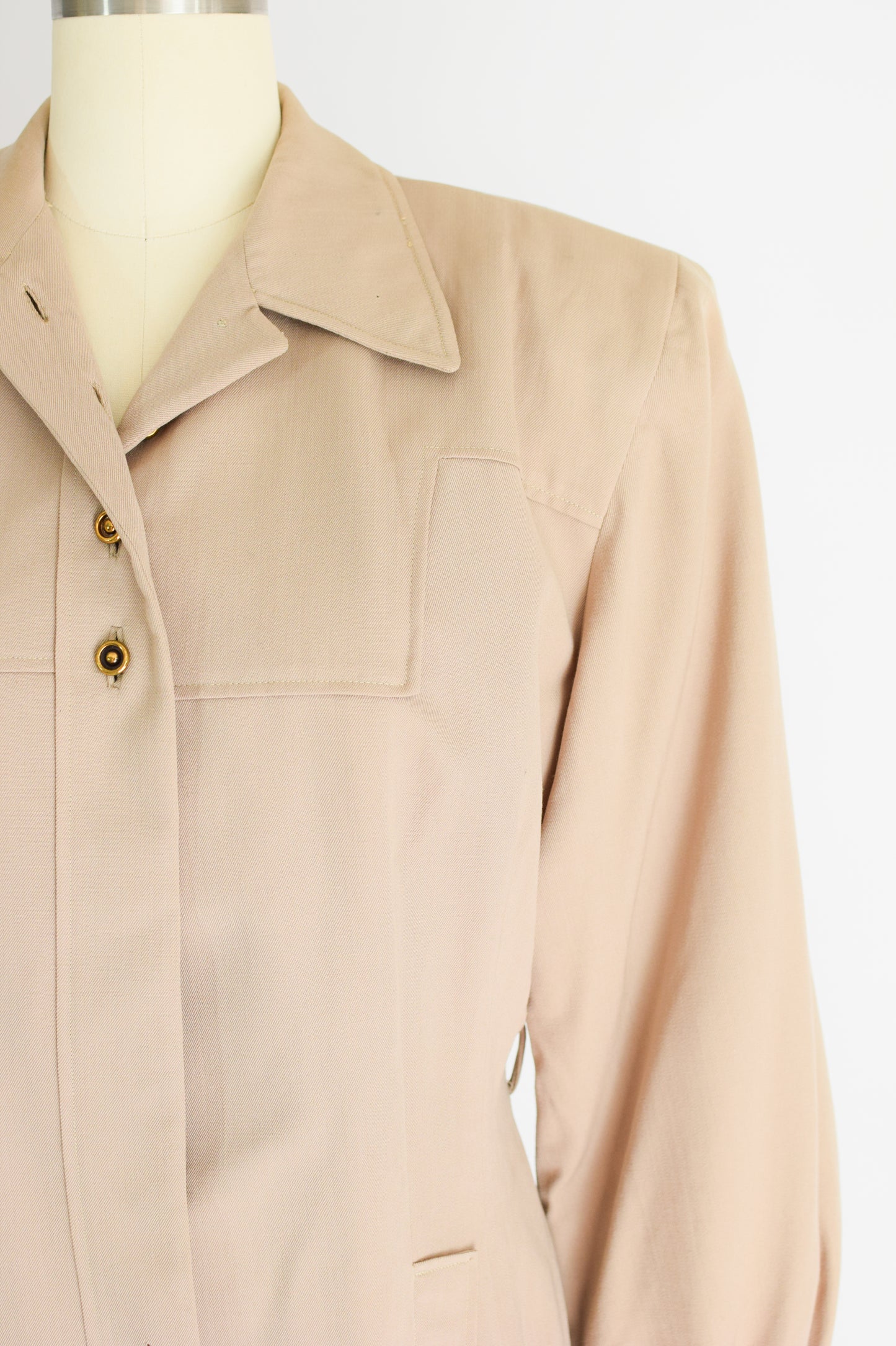 1940s Wool Gabardine Jacket | M-L