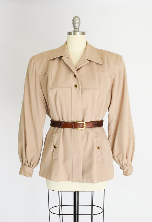 1940s Wool Gabardine Jacket | M-L