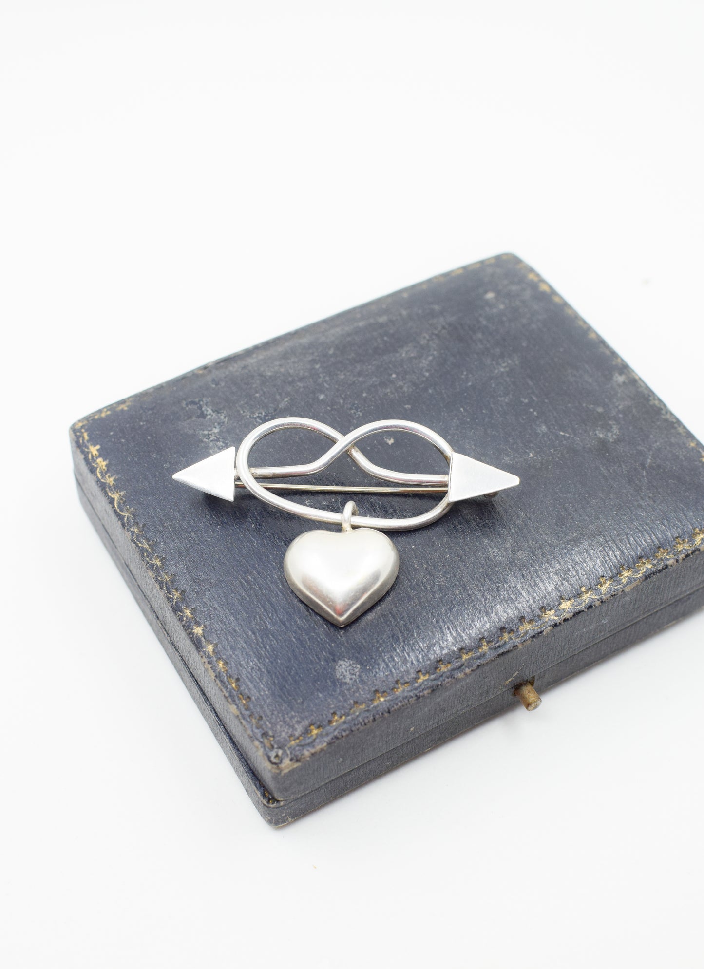 Vintage Sterling Silver Modernist "Love Knot" Brooch