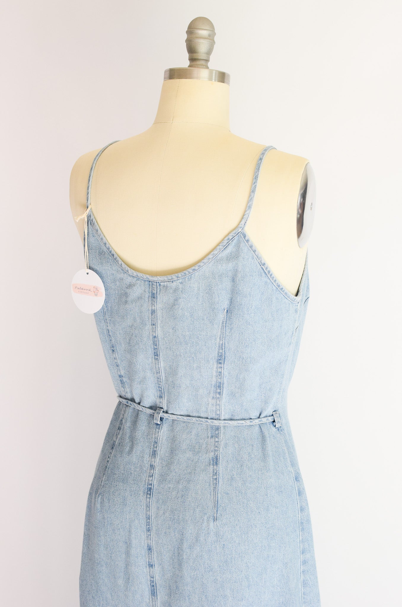 Vintage Denim Wrap Dress,  Laundry by Shelli Segal | S/M