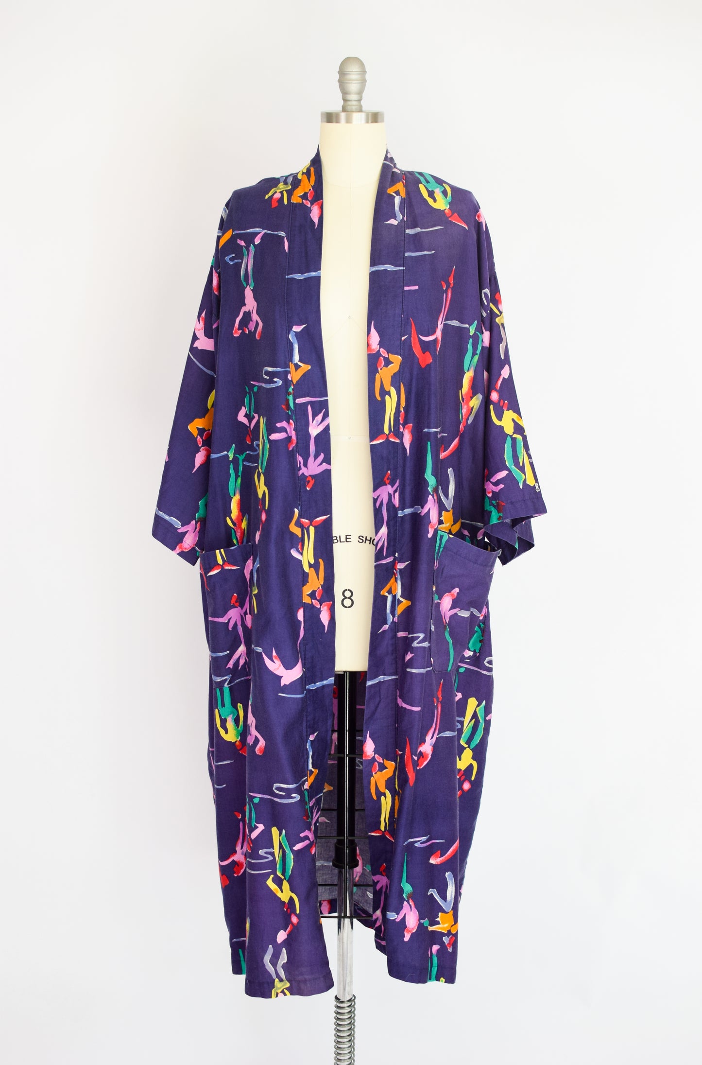 Vintage Bill Blass Novelty Print Robe | OS