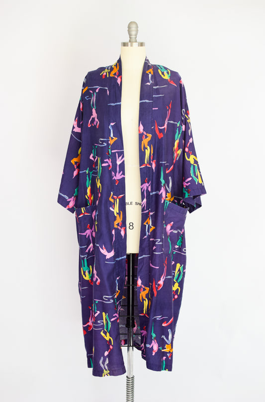 Vintage Bill Blass Novelty Print Robe | OS