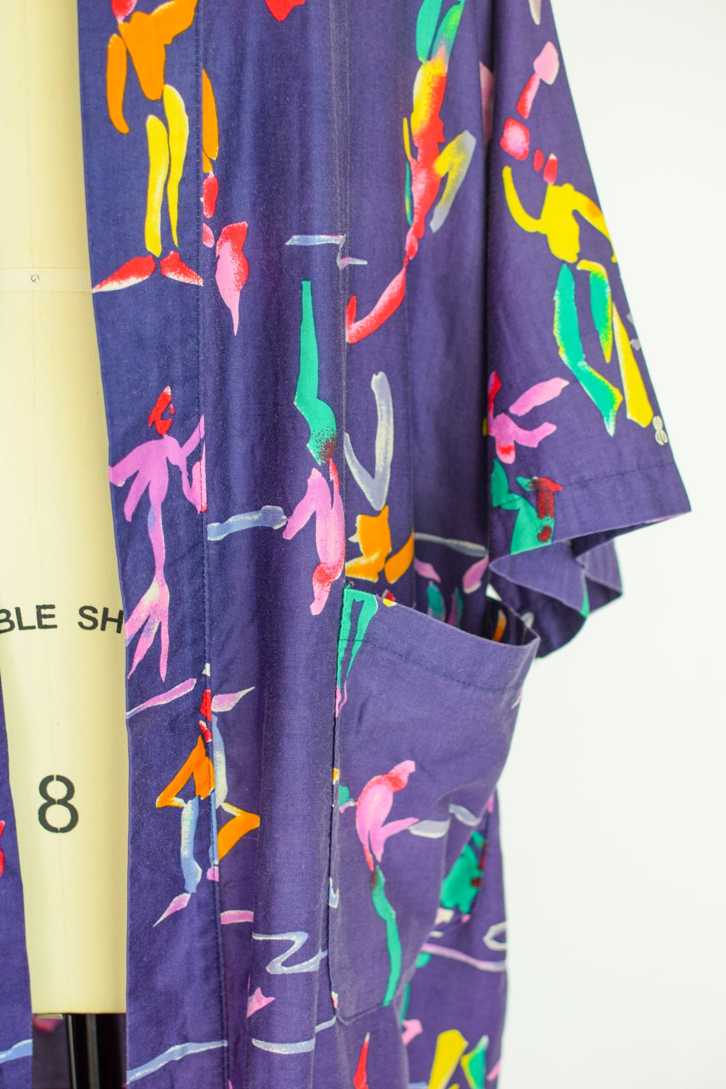 Vintage Bill Blass Novelty Print Robe | OS