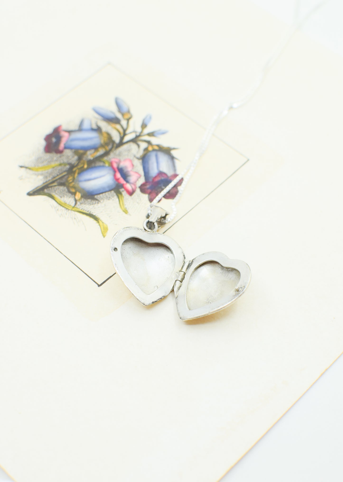 Vintage Sterling Silver Puffy Heart Locket