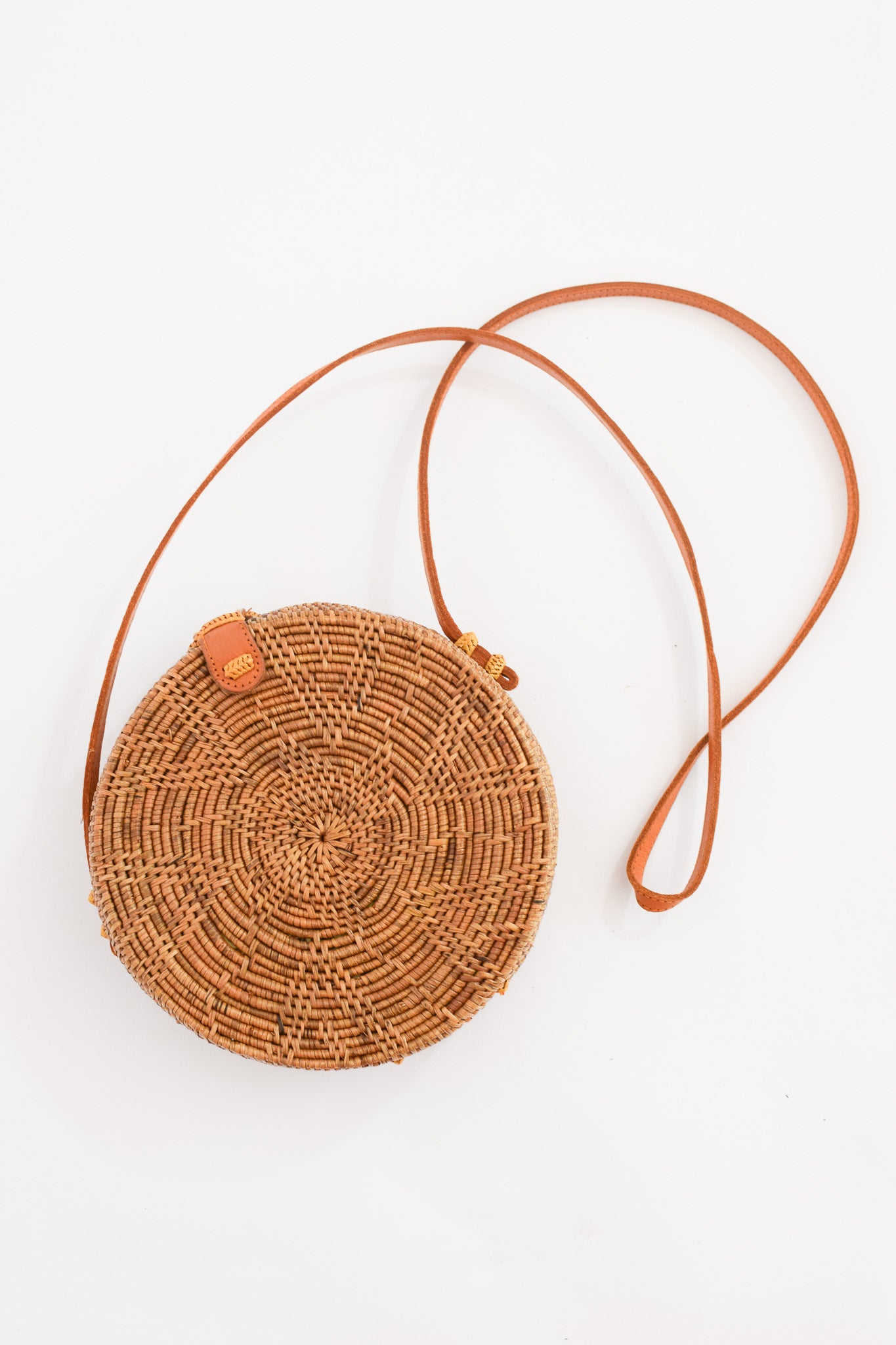 Vintage 1970s Woven Straw and Leather Purse