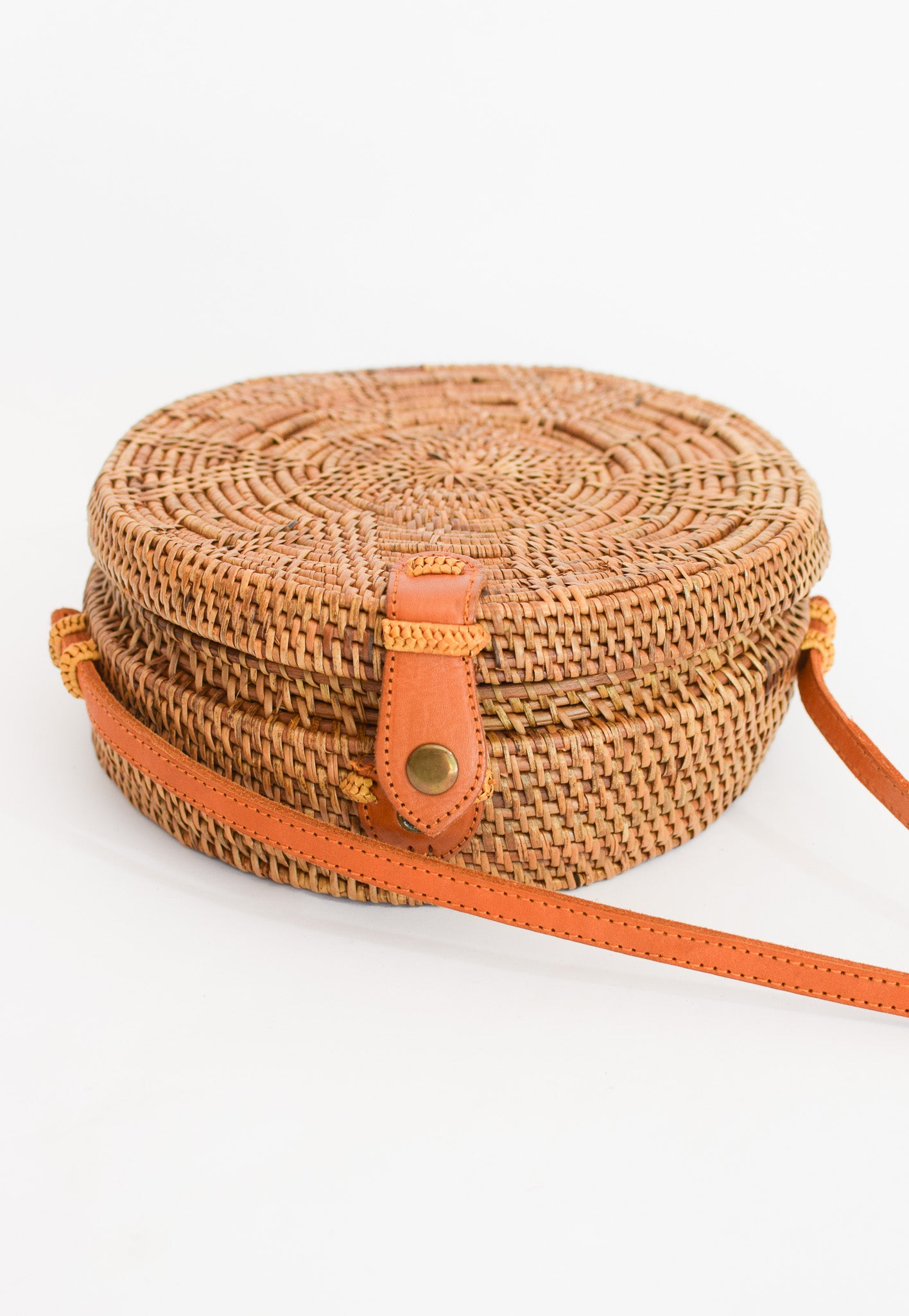 Vintage 1970s Woven Straw and Leather Purse