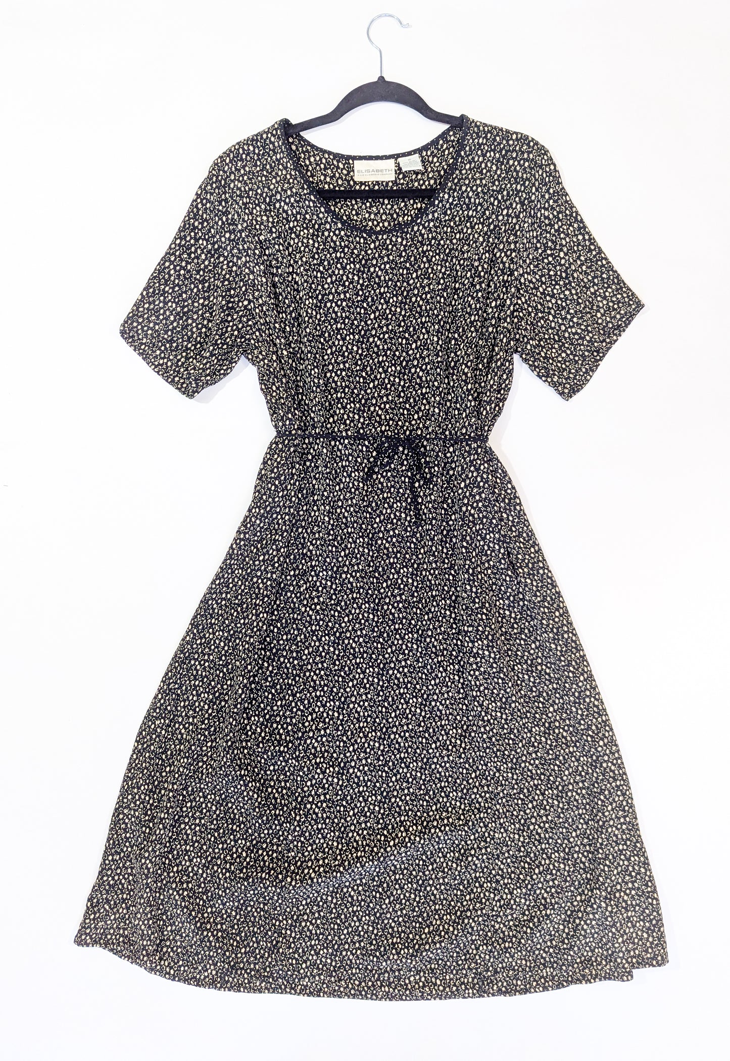 Vintage Rayon Staple Dress | L