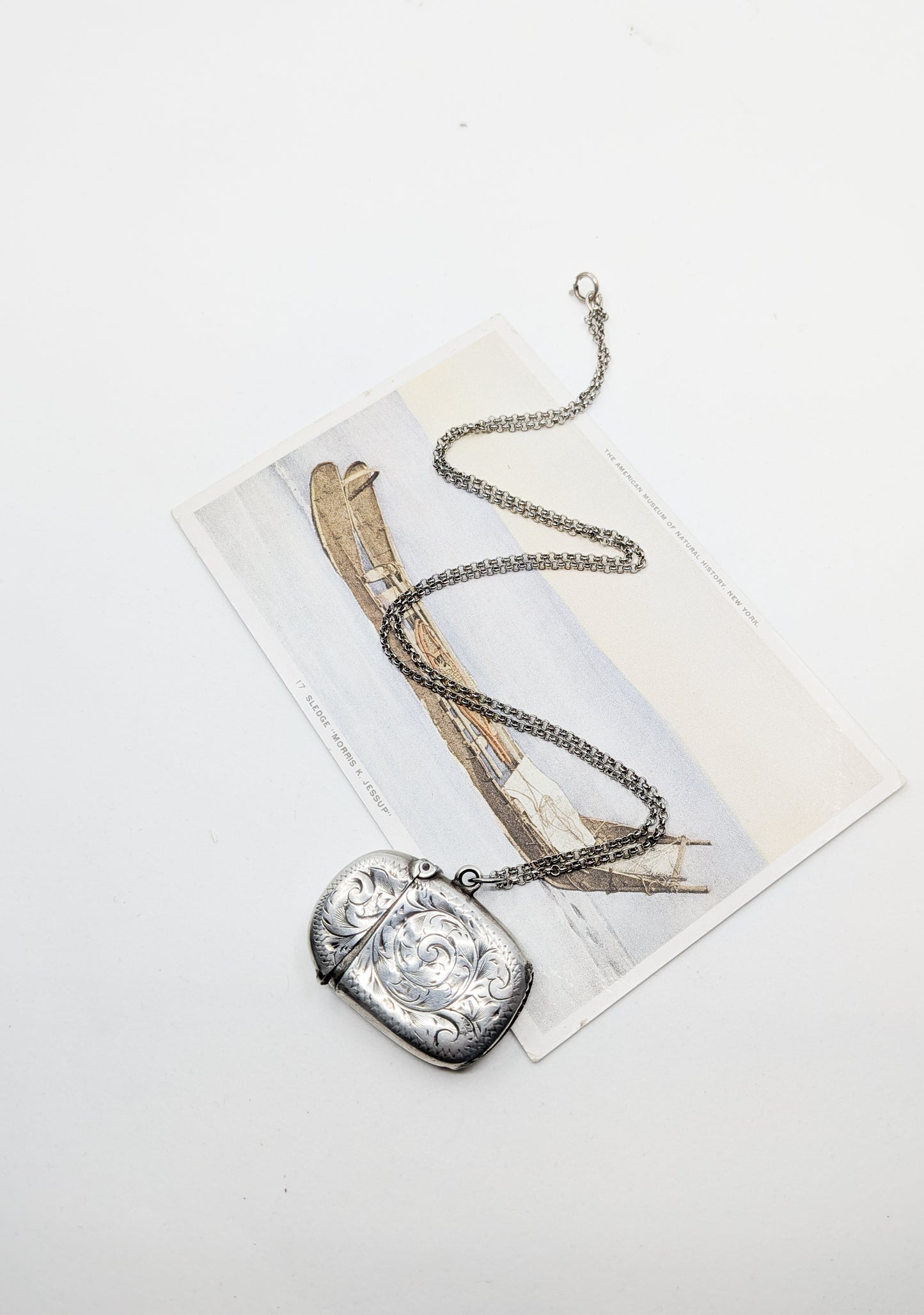 Antique 1903 Sterling Silver Vesta Pendant