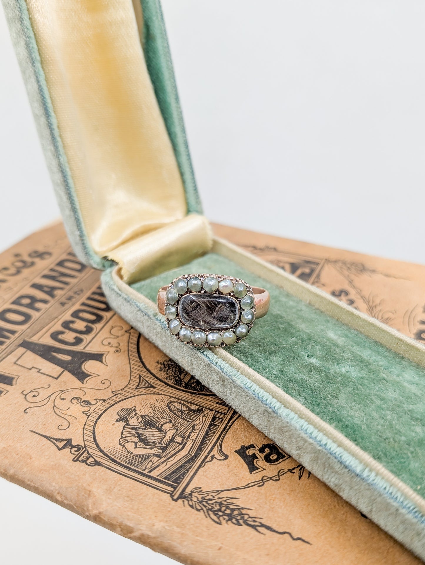 Antique Georgian Hairwork Ring