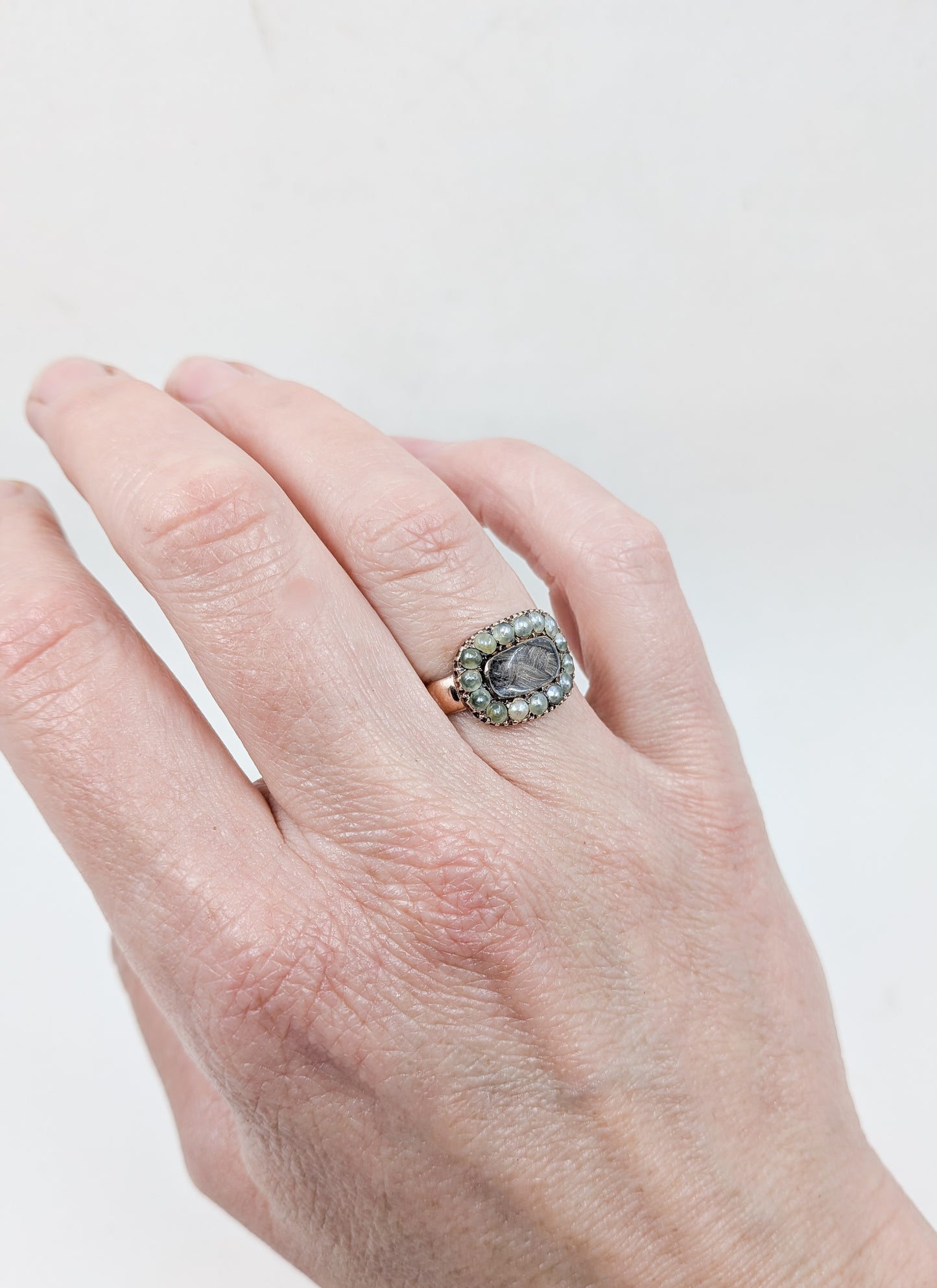 Antique Georgian Hairwork Ring