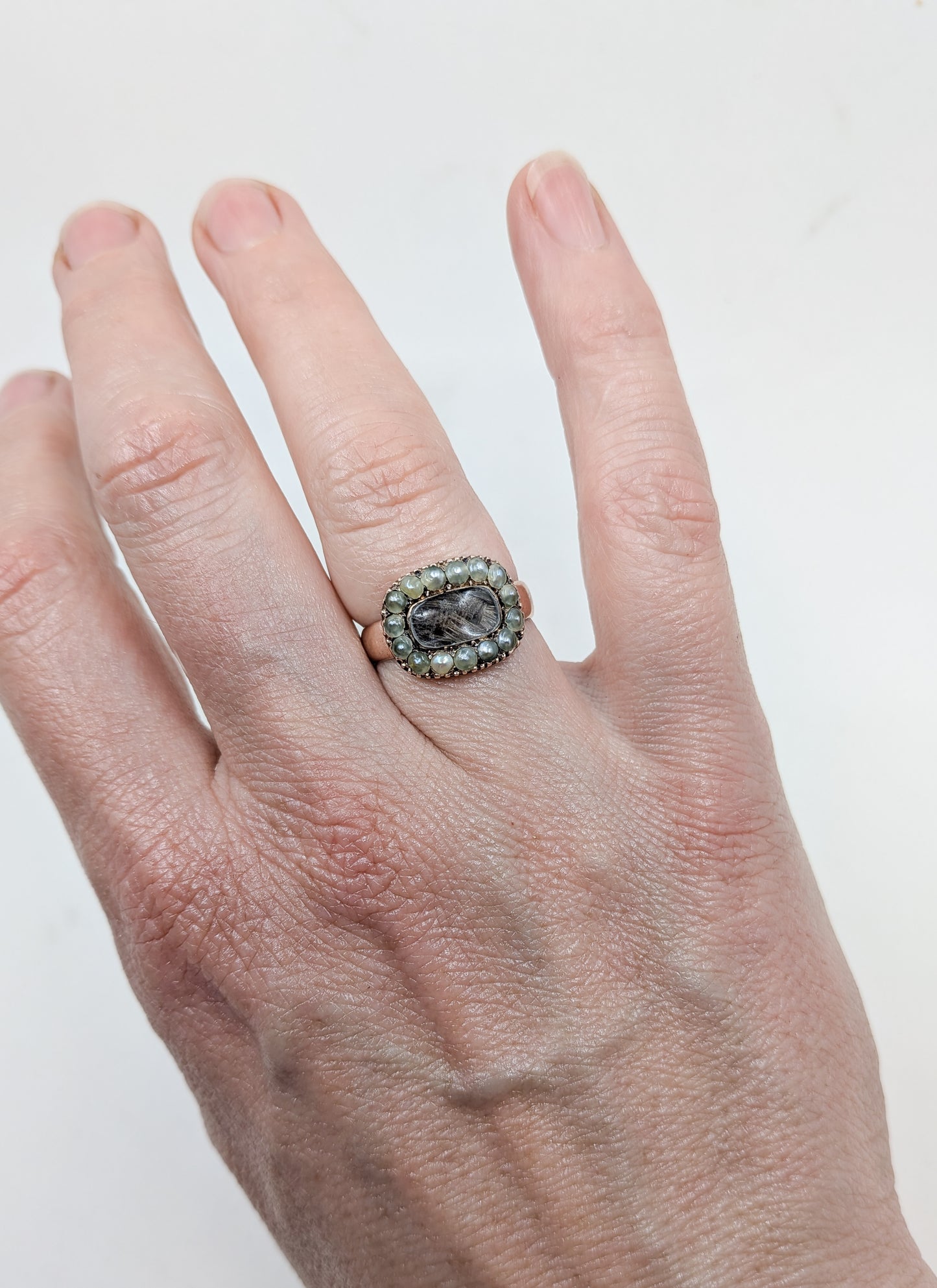 Antique Georgian Hairwork Ring