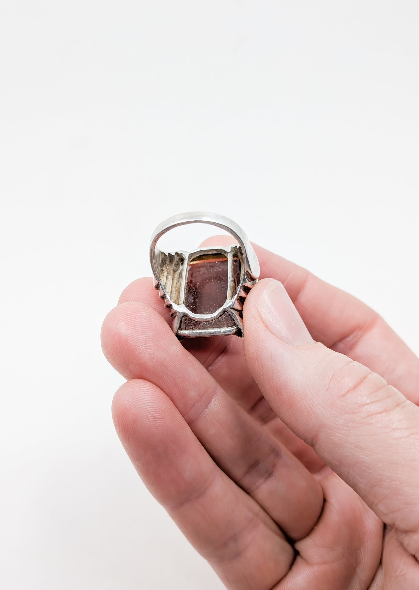Large Antique Inlaid Intaglio Ring