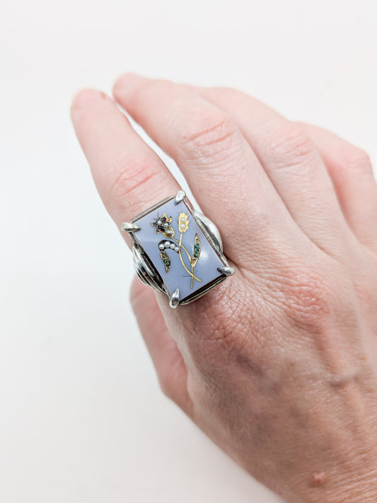 Large Antique Inlaid Intaglio Ring