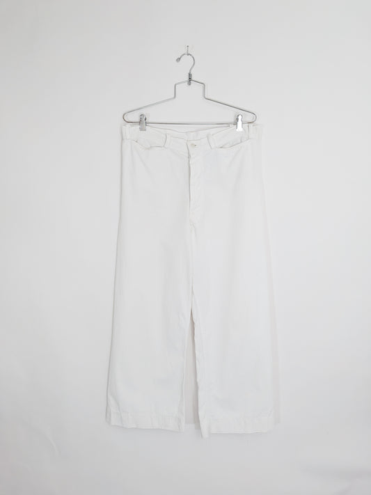 Vintage 1950s USN Button Fly Wide Leg Pants | 34" W
