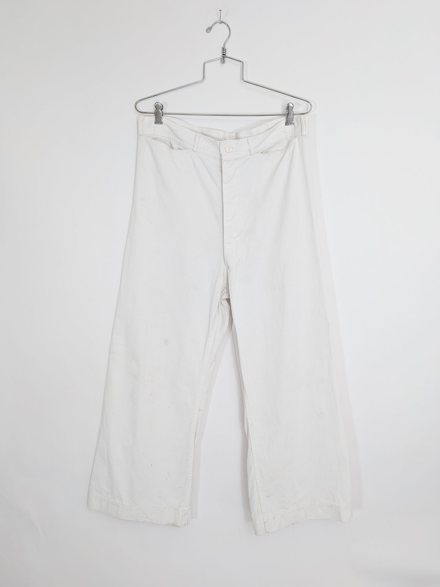 Vintage 1950s USN Button Fly Wide Leg Pants | 34" W