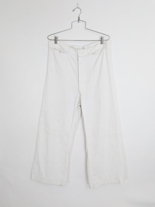 Vintage 1950s USN Button Fly Wide Leg Pants | 34" W