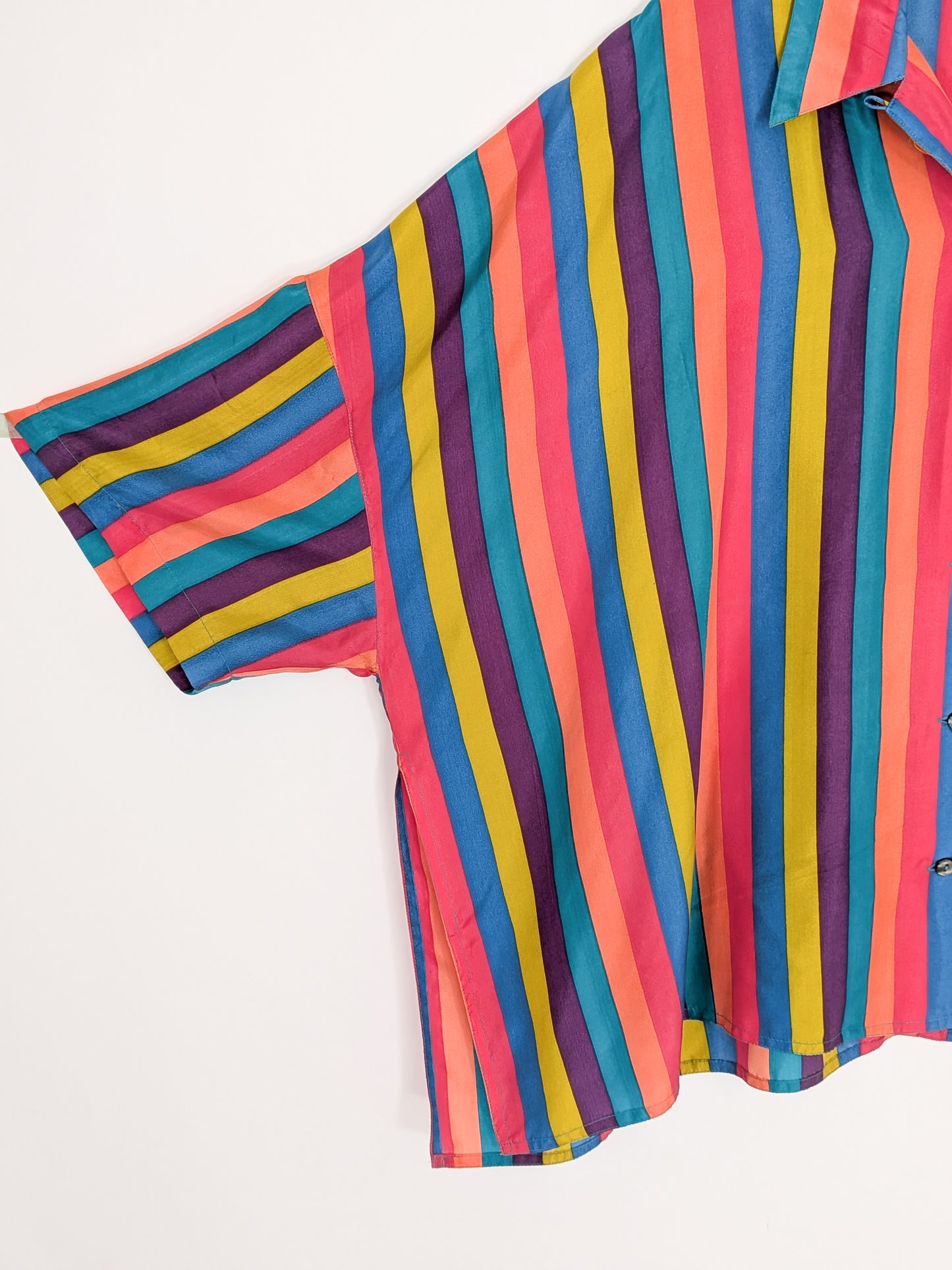 90s Express Boxy Striped Silk Blouse | S-L