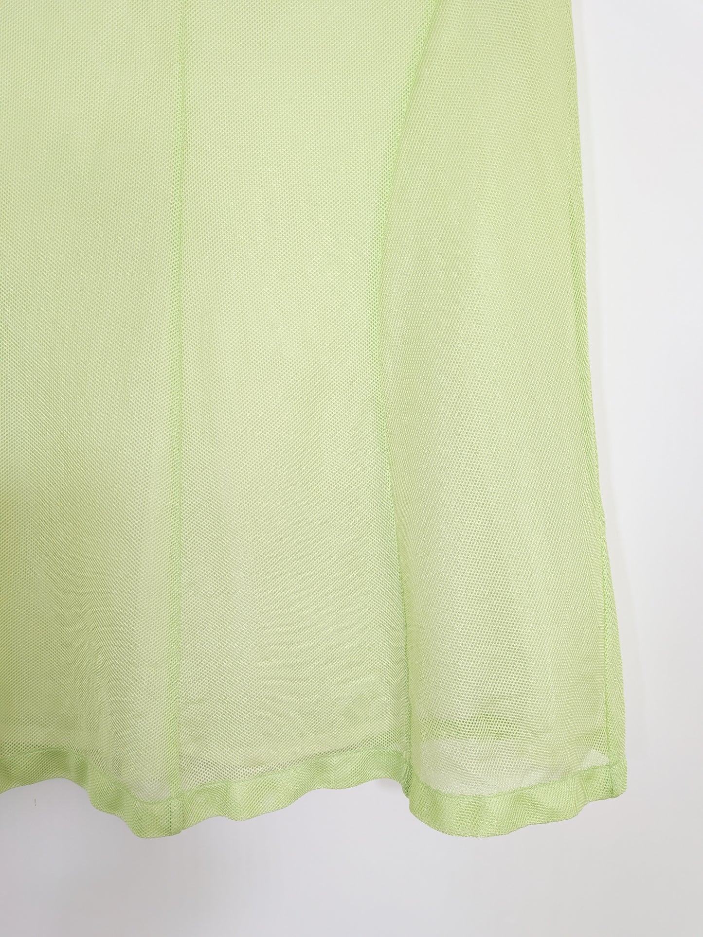 Vintage Neon Green Mesh Skirt by Jil Sander | S