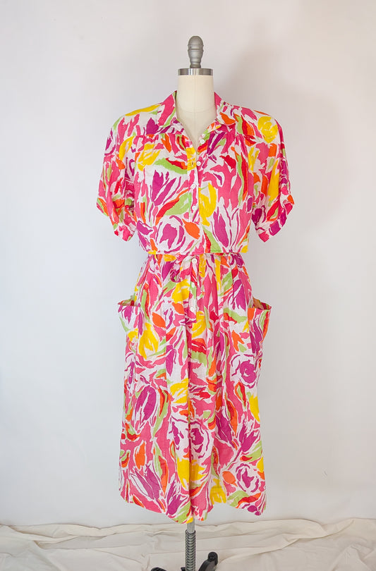 Vintage Guy Laroche Summer Dress Set | M/L
