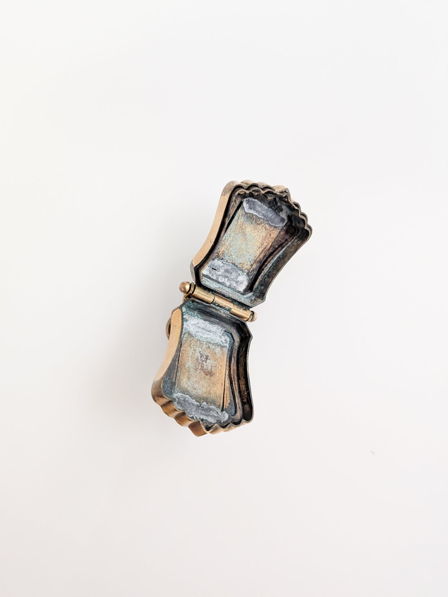 Antique Victorian Fob Locket w Onyx and Carnelian