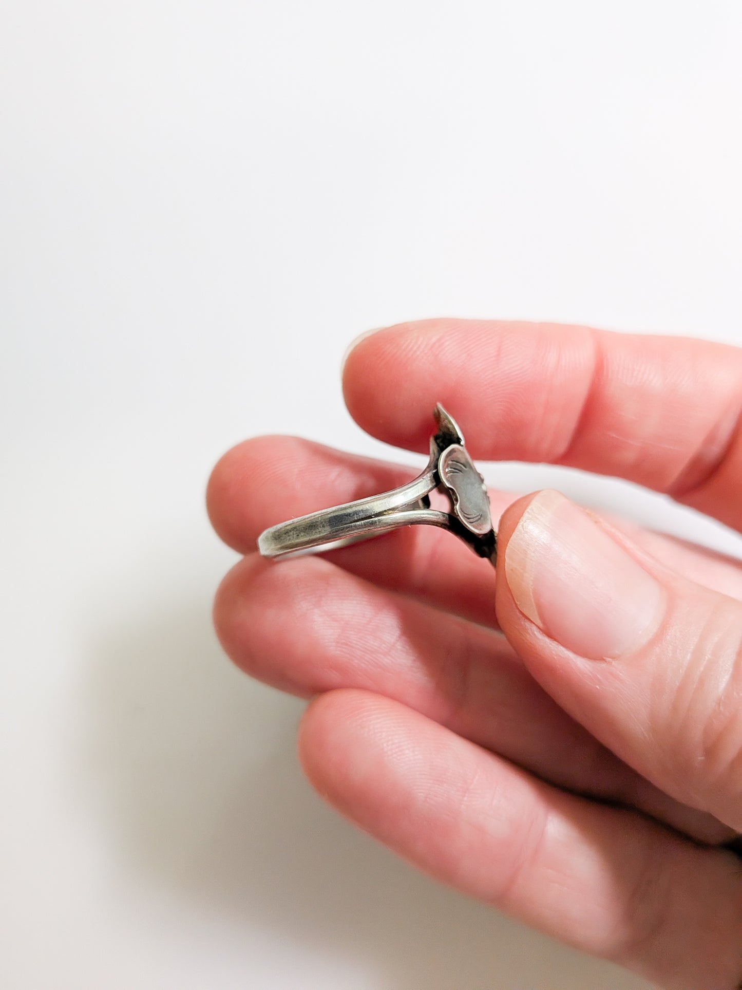 Vintage Sterling Stuart Nye Dogwood Ring | Adjustable