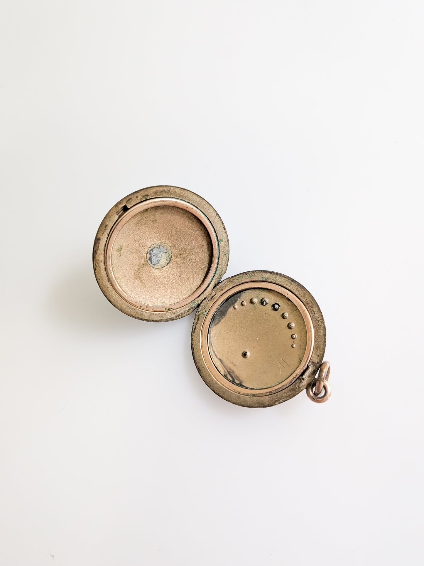 Antique Goldfill Crescent Moon Locket