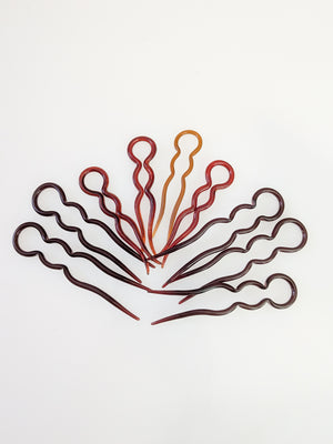 Vintage 1940s Celluloid Hairpins